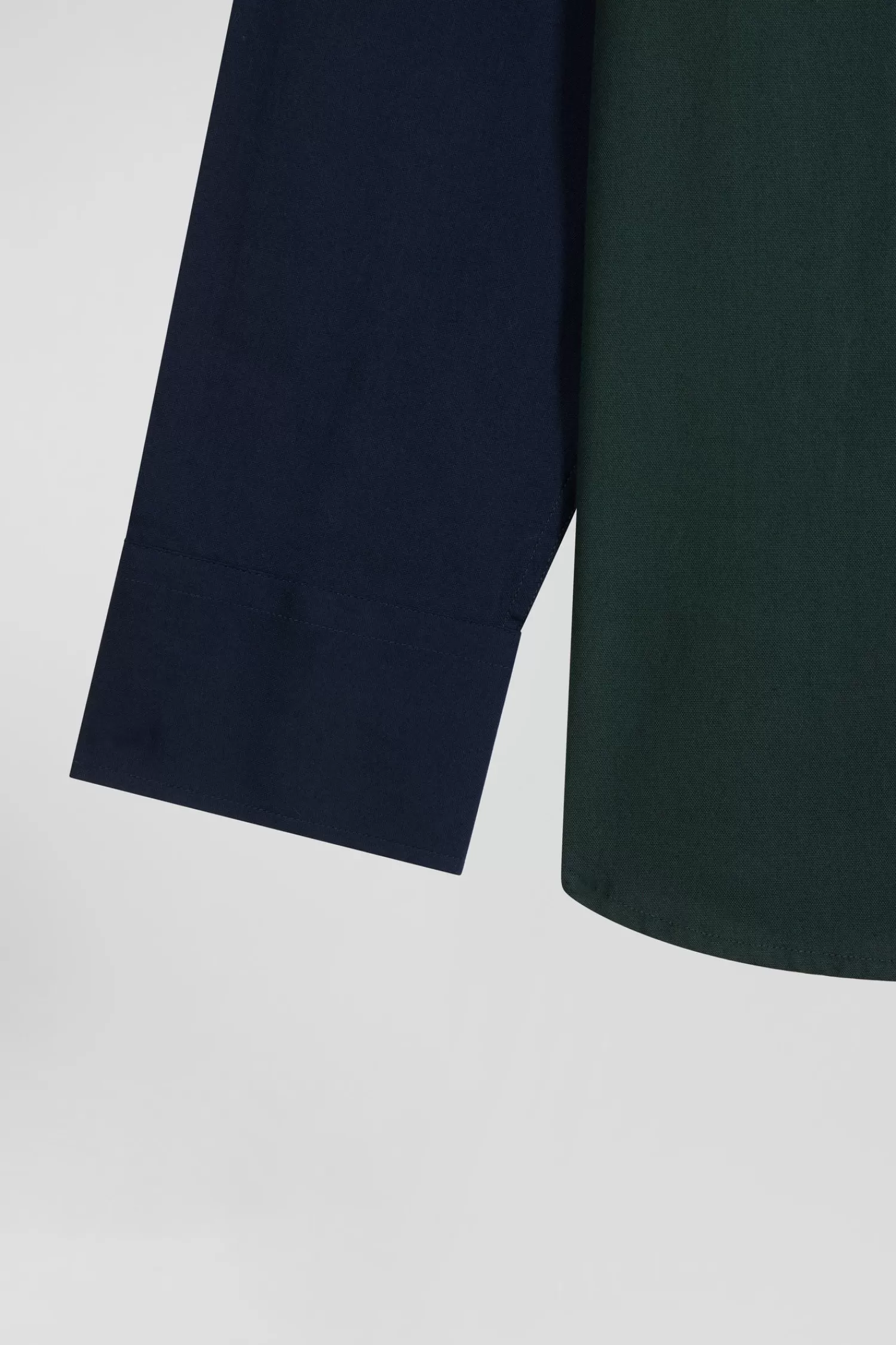 Eden Park Regular green and navy oxford cotton shirt with back embroidery< Shirts