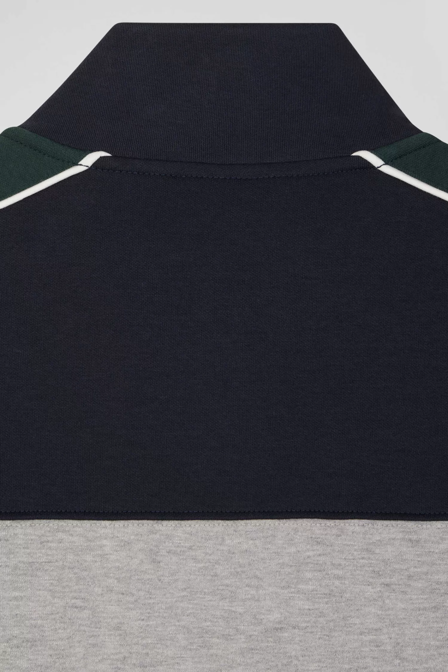 Eden Park Regular green colorblock zipped cotton blend sweatshirt< Sweatshirts