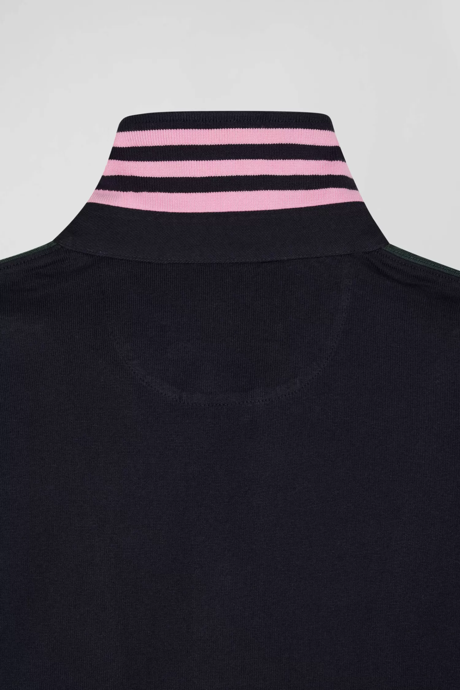 Eden Park Regular green long-sleeved cotton rugby shirt with sleeve N°10 embroidery< Rugby Shirts