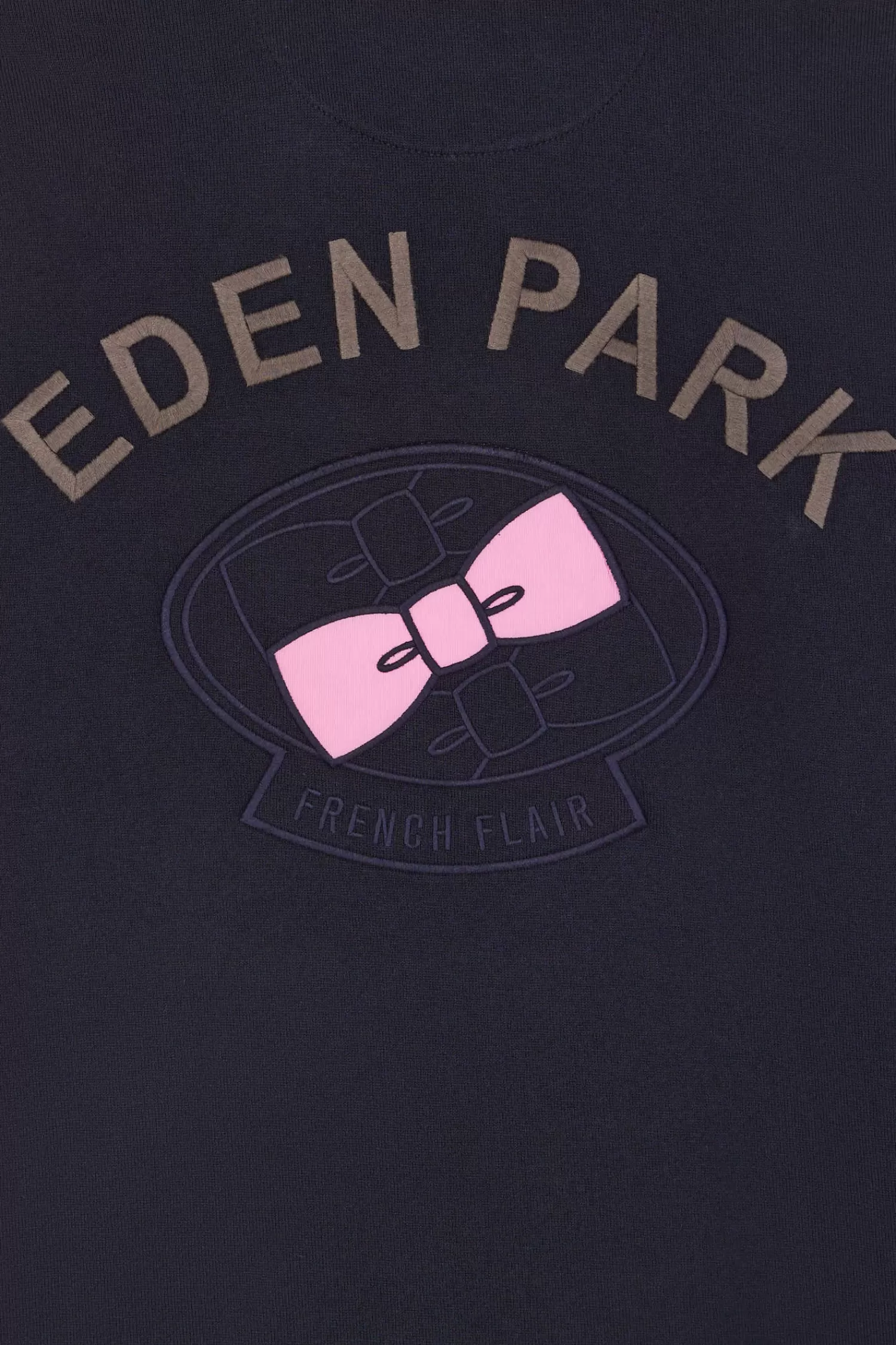 Eden Park Regular grey striped long-sleeved cotton rugby shirt with back embroidery< Rugby Shirts