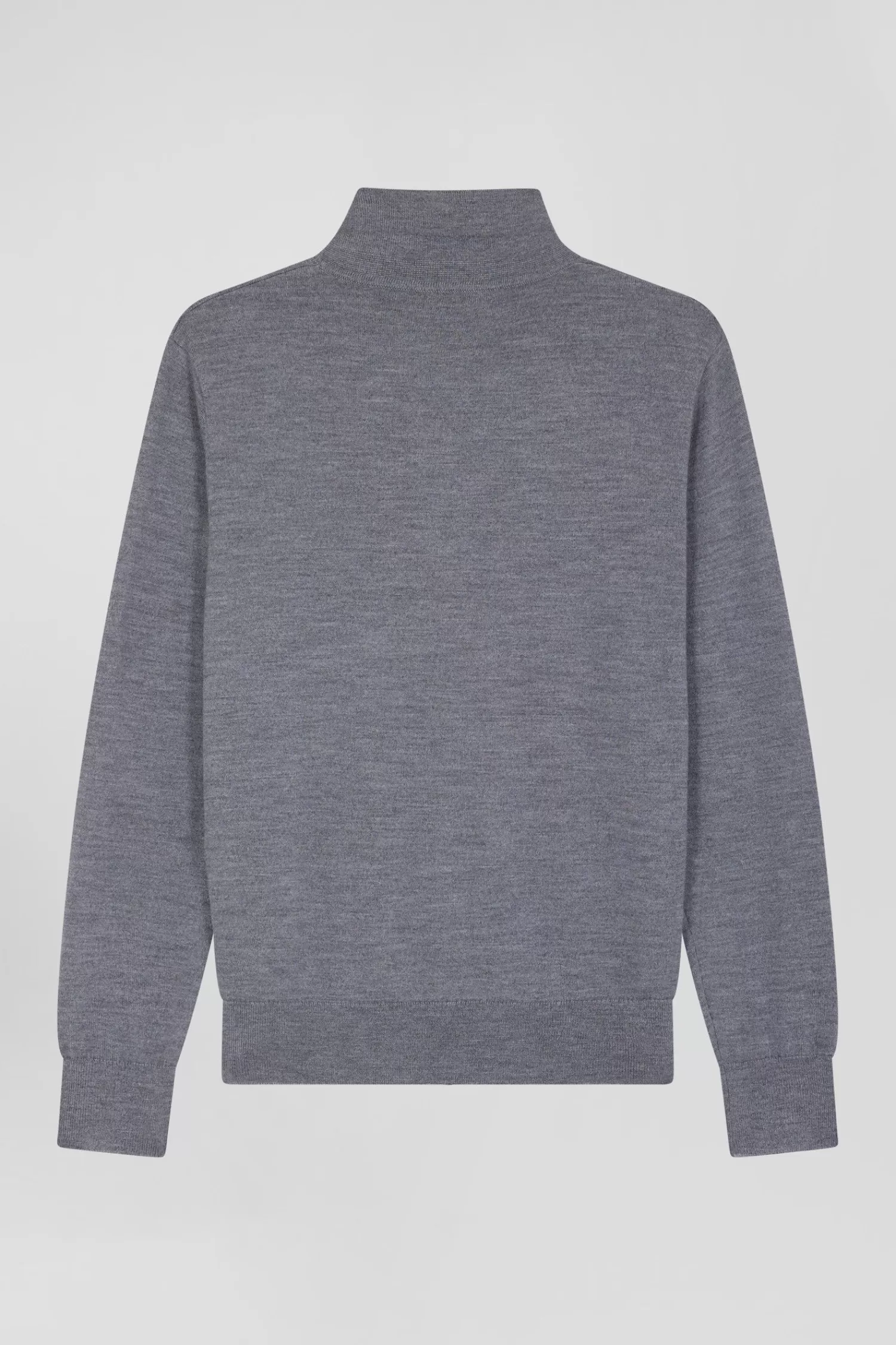 Eden Park Regular mottled grey women's wool jumper with rugby shirt collar<Women Sweaters