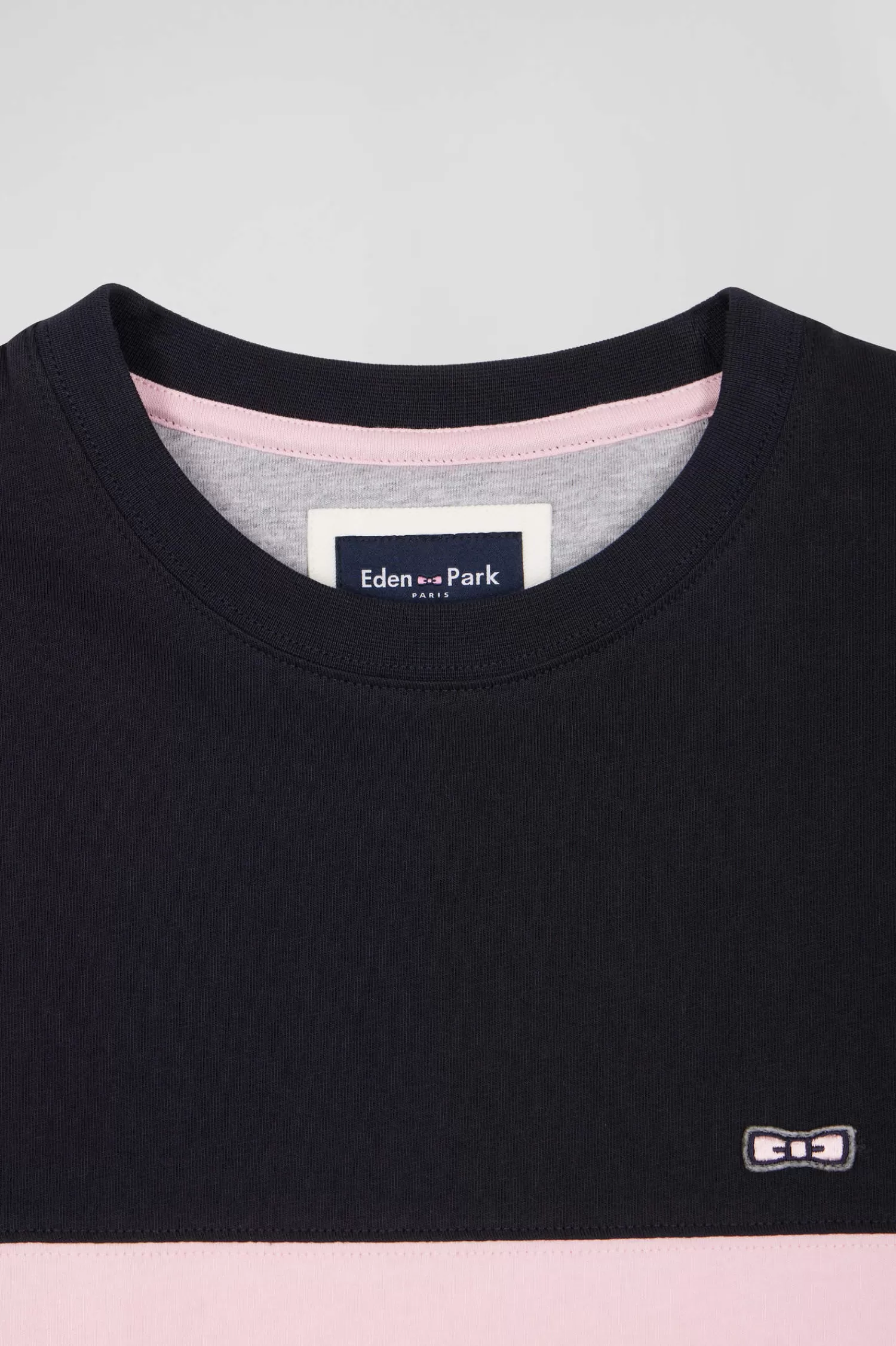 Eden Park Regular navy and pink bicolor short-sleeved cotton T-shirt< T-shirts