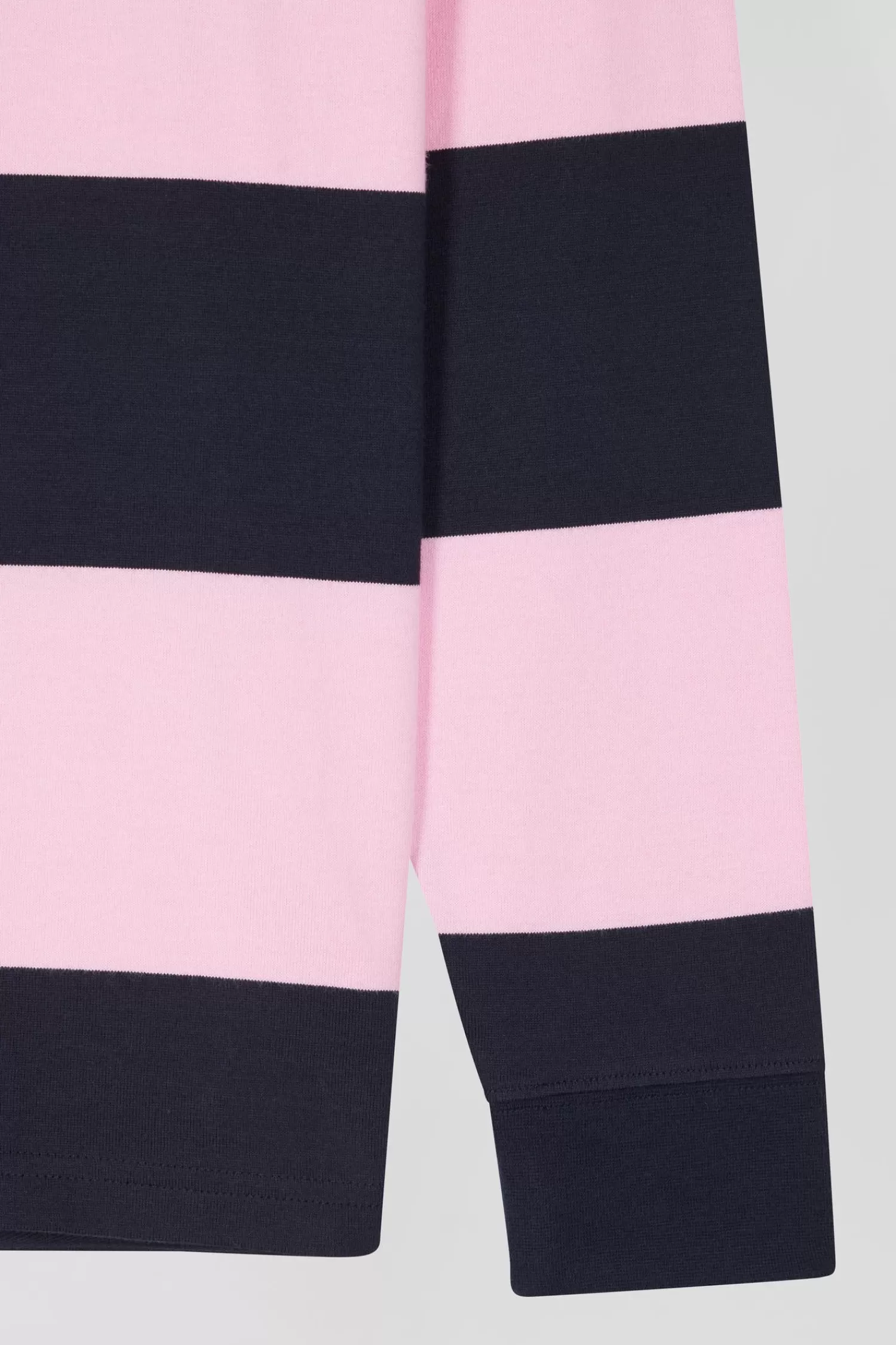 Eden Park Regular navy blue and pink striped cotton rugby shirt with long sleeves< Rugby Shirts