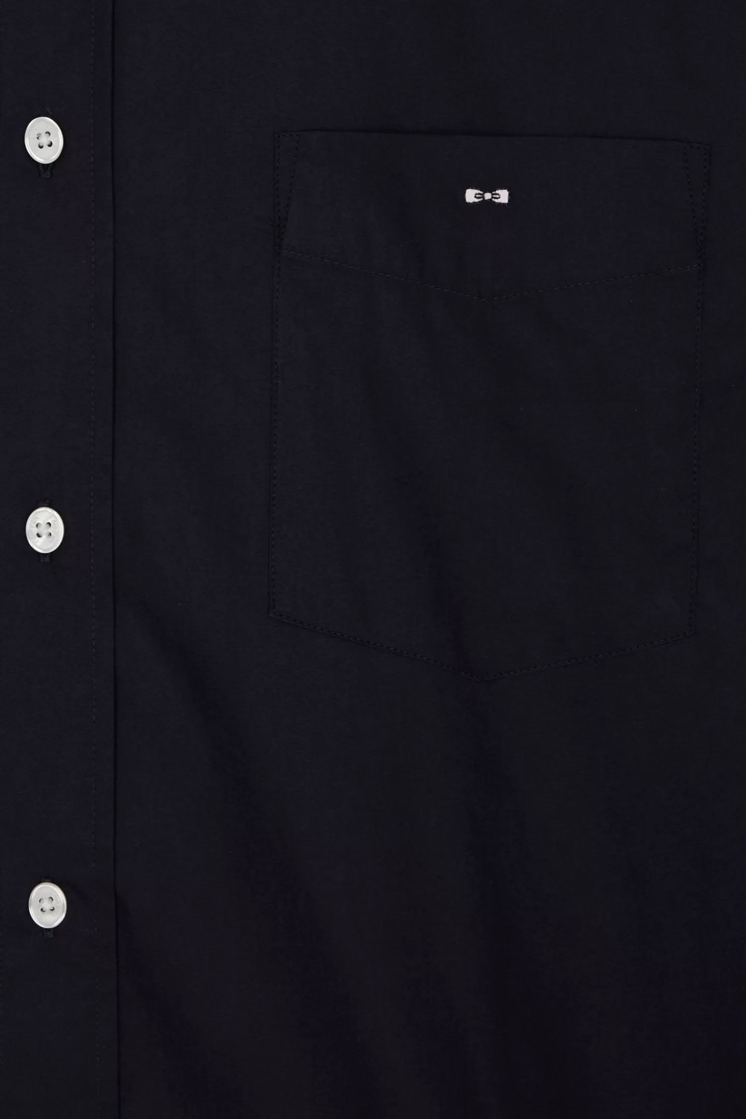 Eden Park Regular navy blue cotton poplin shirt with button-down collar and printed elbow patches< Shirts