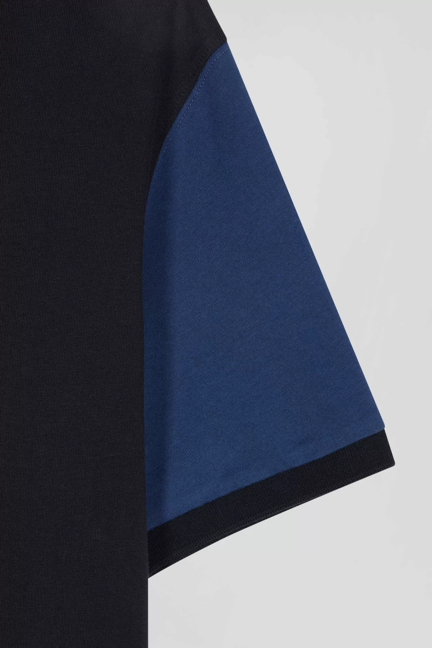 Eden Park Regular navy blue cotton T-shirt with short contrasting sleeves< T-shirts