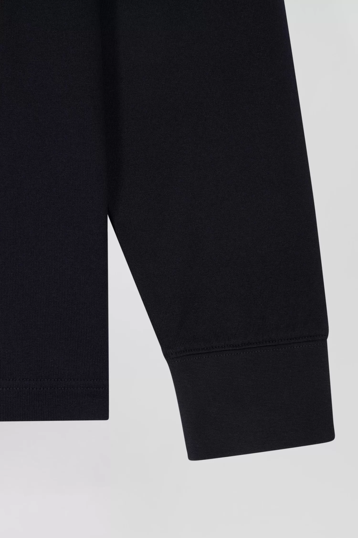 Eden Park Regular navy blue long-sleeved cotton rugby shirt with bow tie embroidery< Rugby Shirts