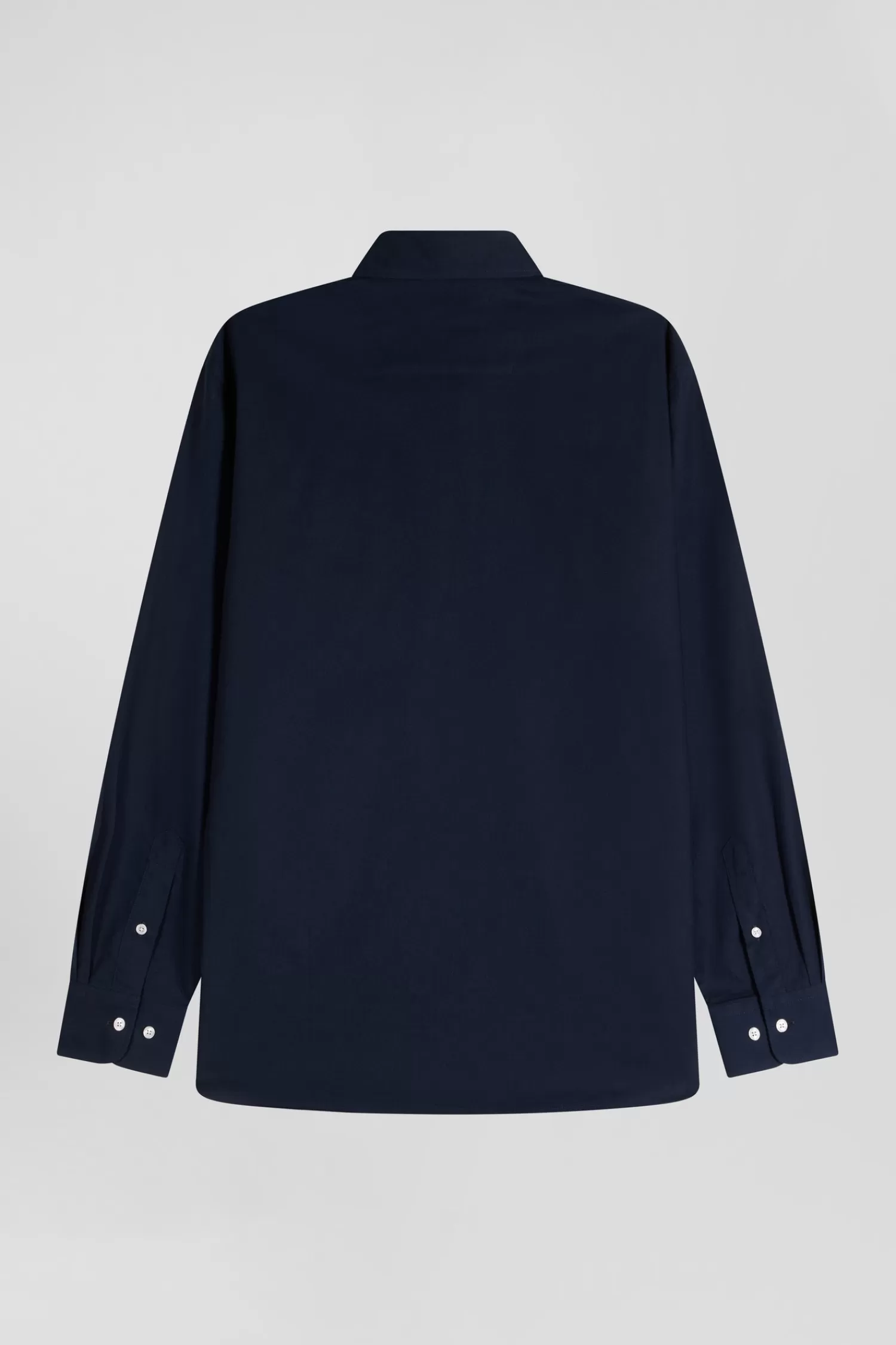 Eden Park Regular navy blue oxford cotton shirt with striped bow tie detail< Shirts