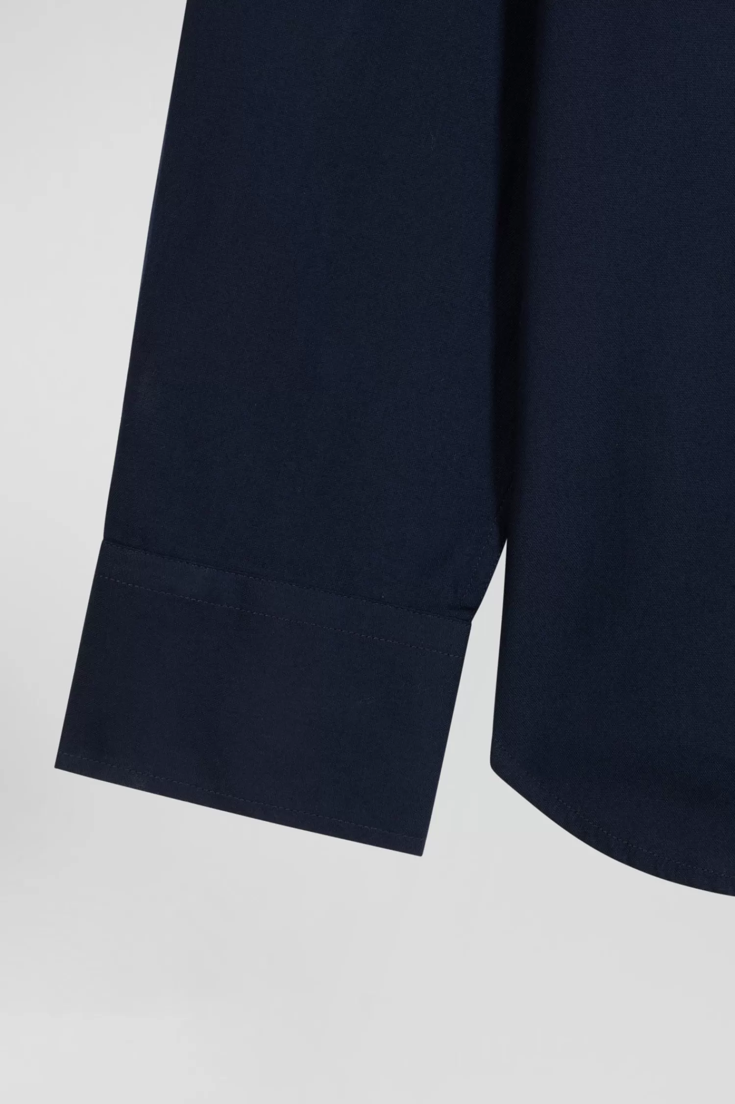 Eden Park Regular navy blue oxford cotton shirt with striped bow tie detail< Shirts
