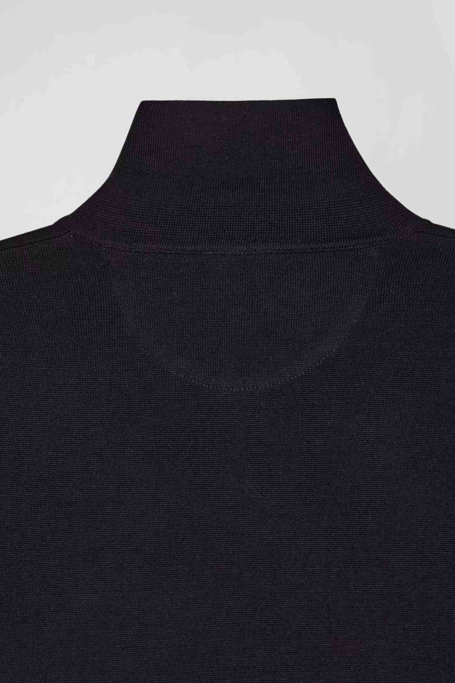 Eden Park Regular navy blue wool jersey jumper with rugby shirt collar< Sweaters