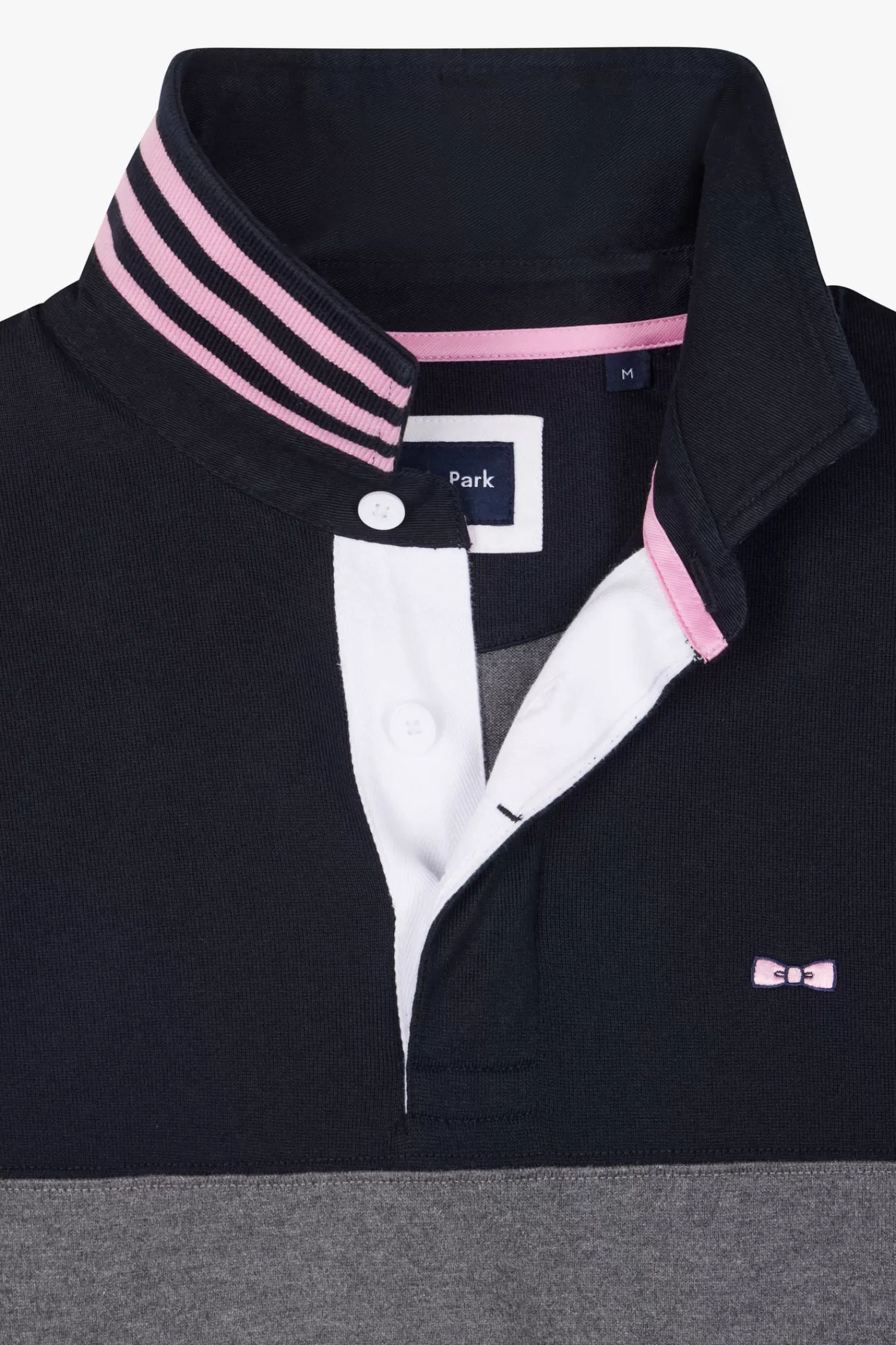 Eden Park Regular navy long-sleeved cotton rugby shirt with sleeve N°10 embroidery< Rugby Shirts