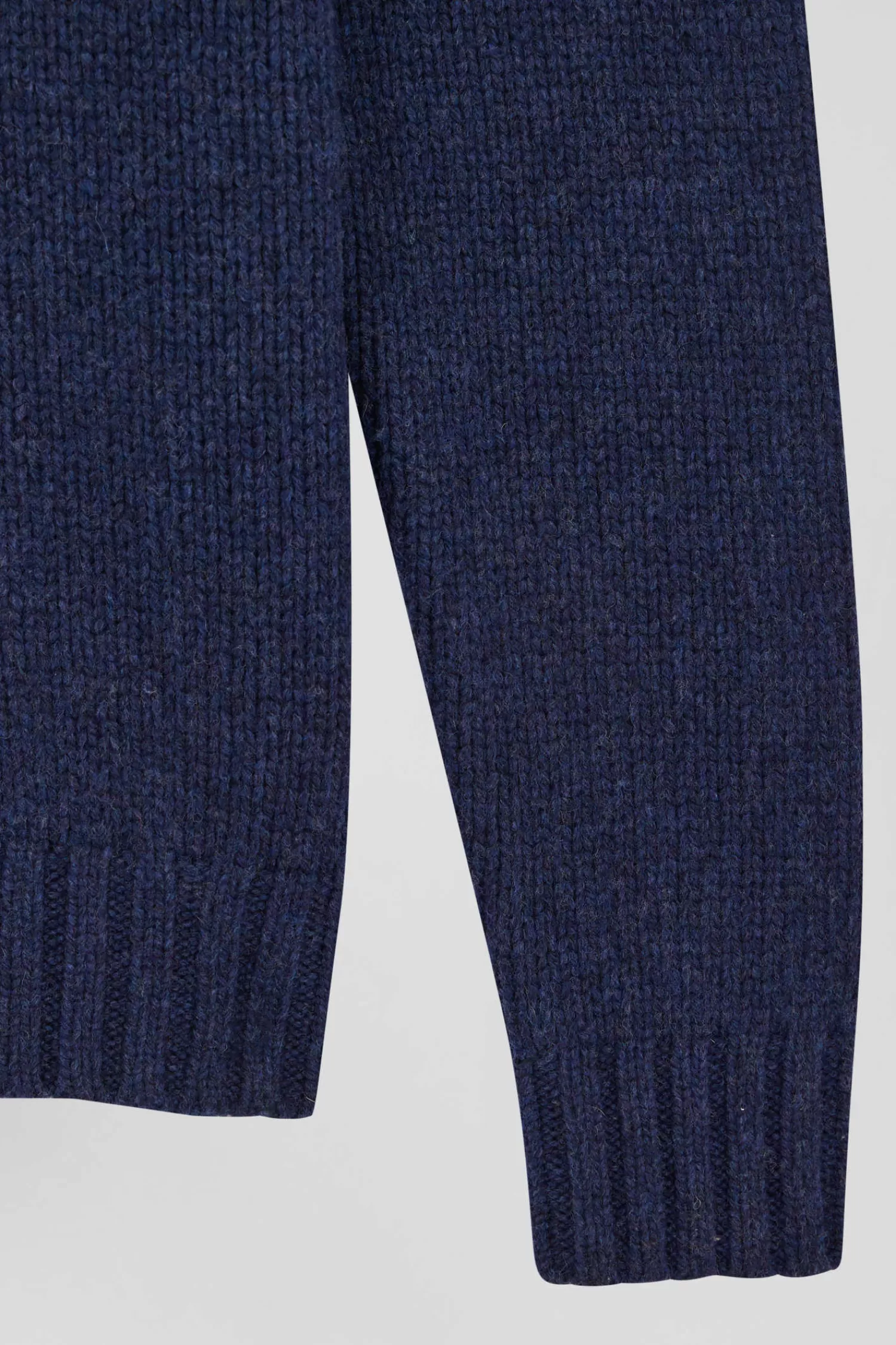 Eden Park Regular navy virgin wool and recycled polyamide turtleneck jumper with 3D knitting< Sweaters