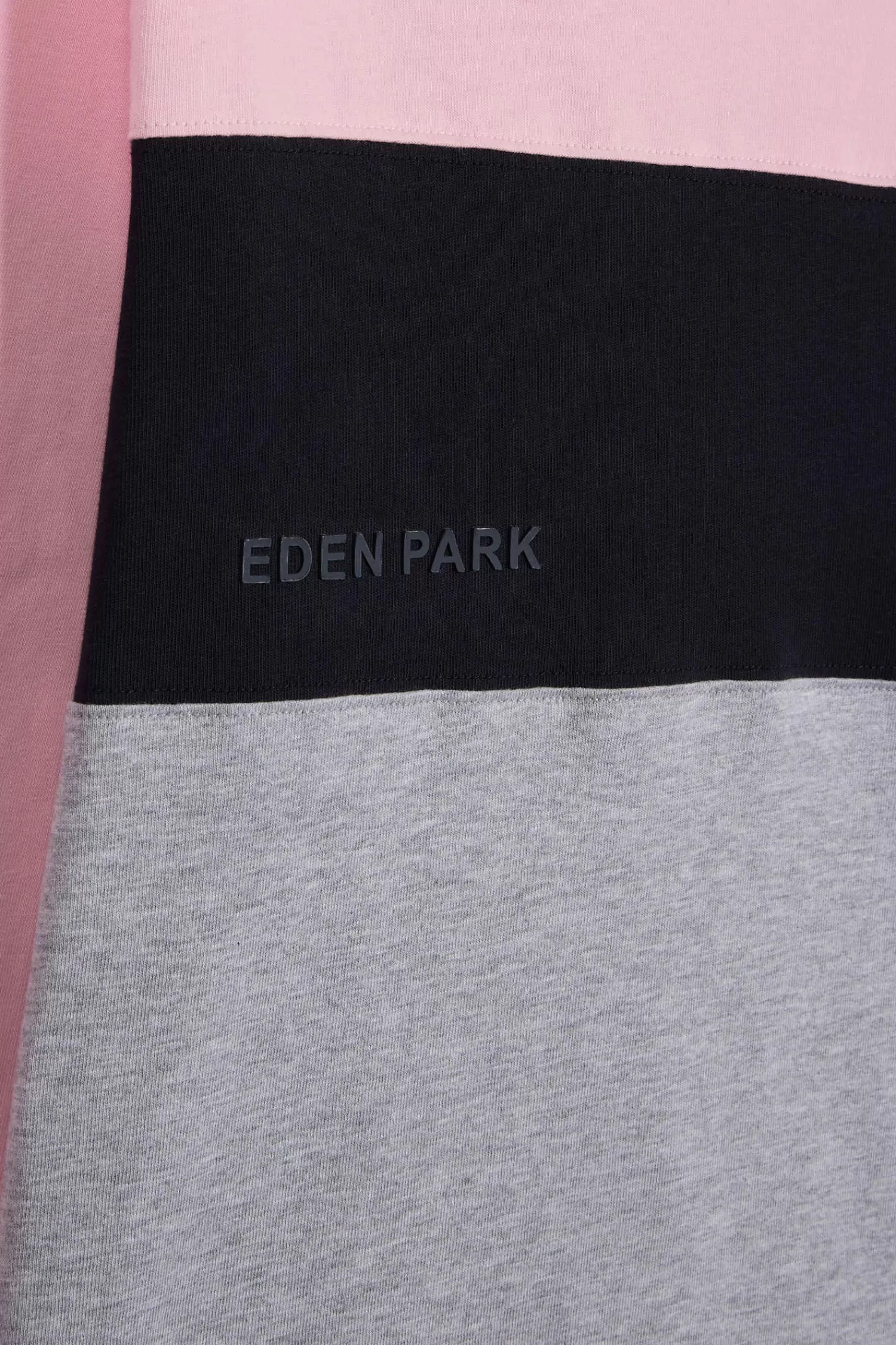 Eden Park Regular pink colorblock long-sleeved cotton T-shirt< T-shirts