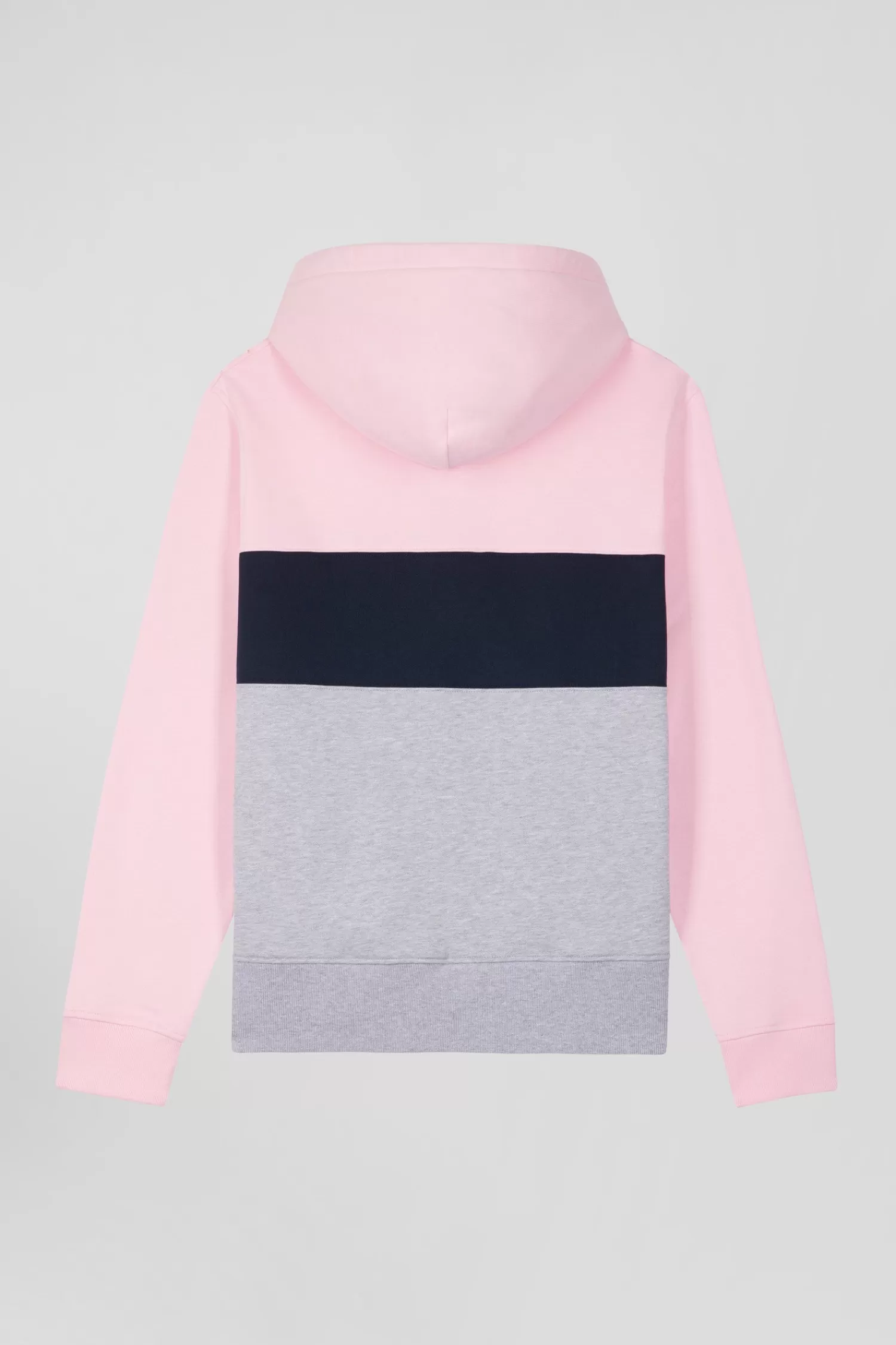 Eden Park Regular pink colorblock zipped cotton hoodie< Sweatshirts