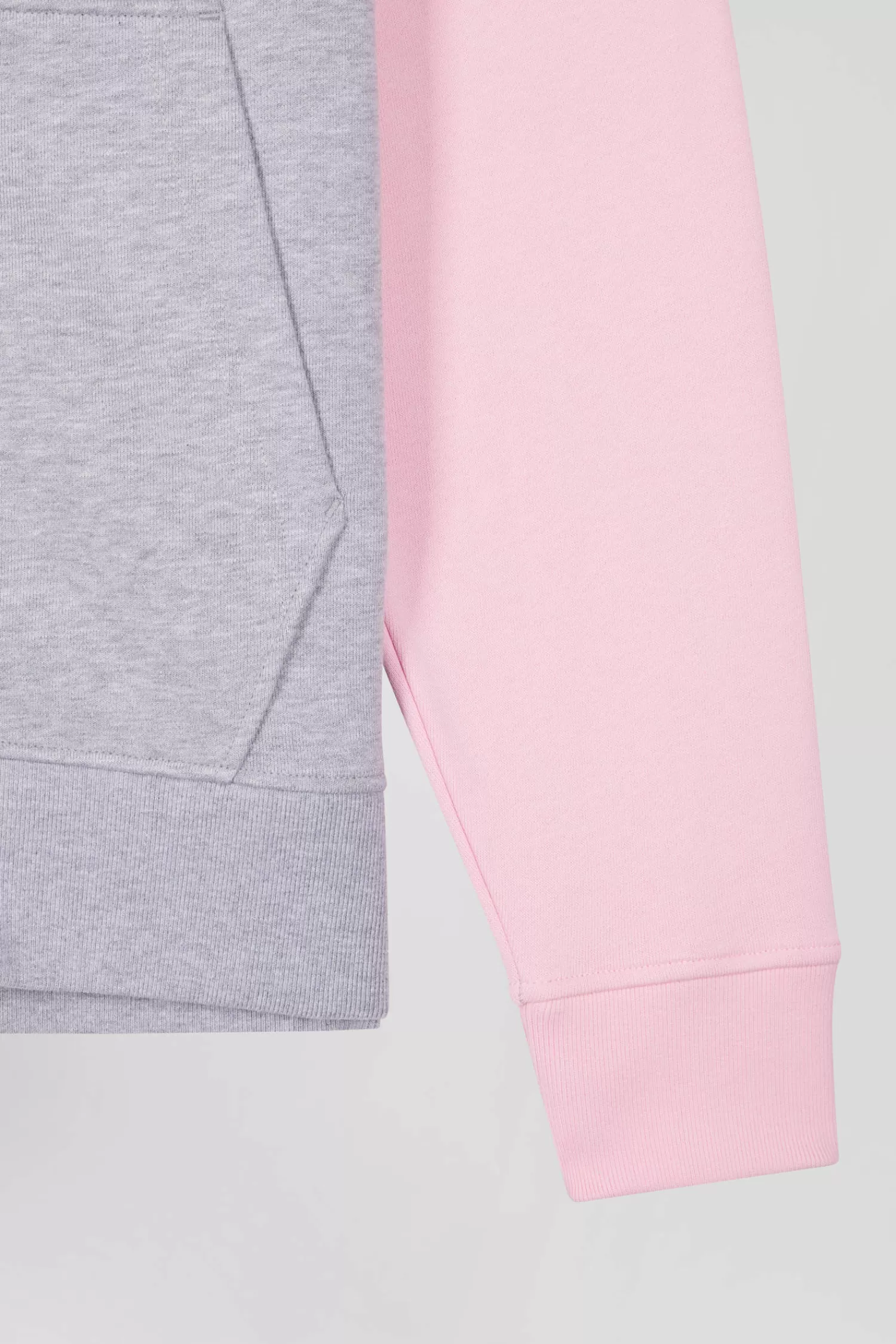 Eden Park Regular pink colorblock zipped cotton hoodie< Sweatshirts