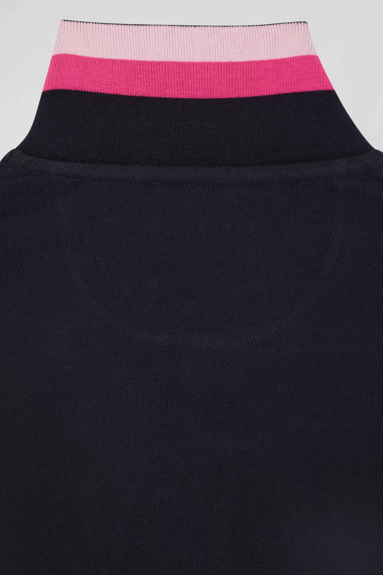 Eden Park Regular pink long-sleeved cotton piqué polo shirt with sleeve embroidery< Polos