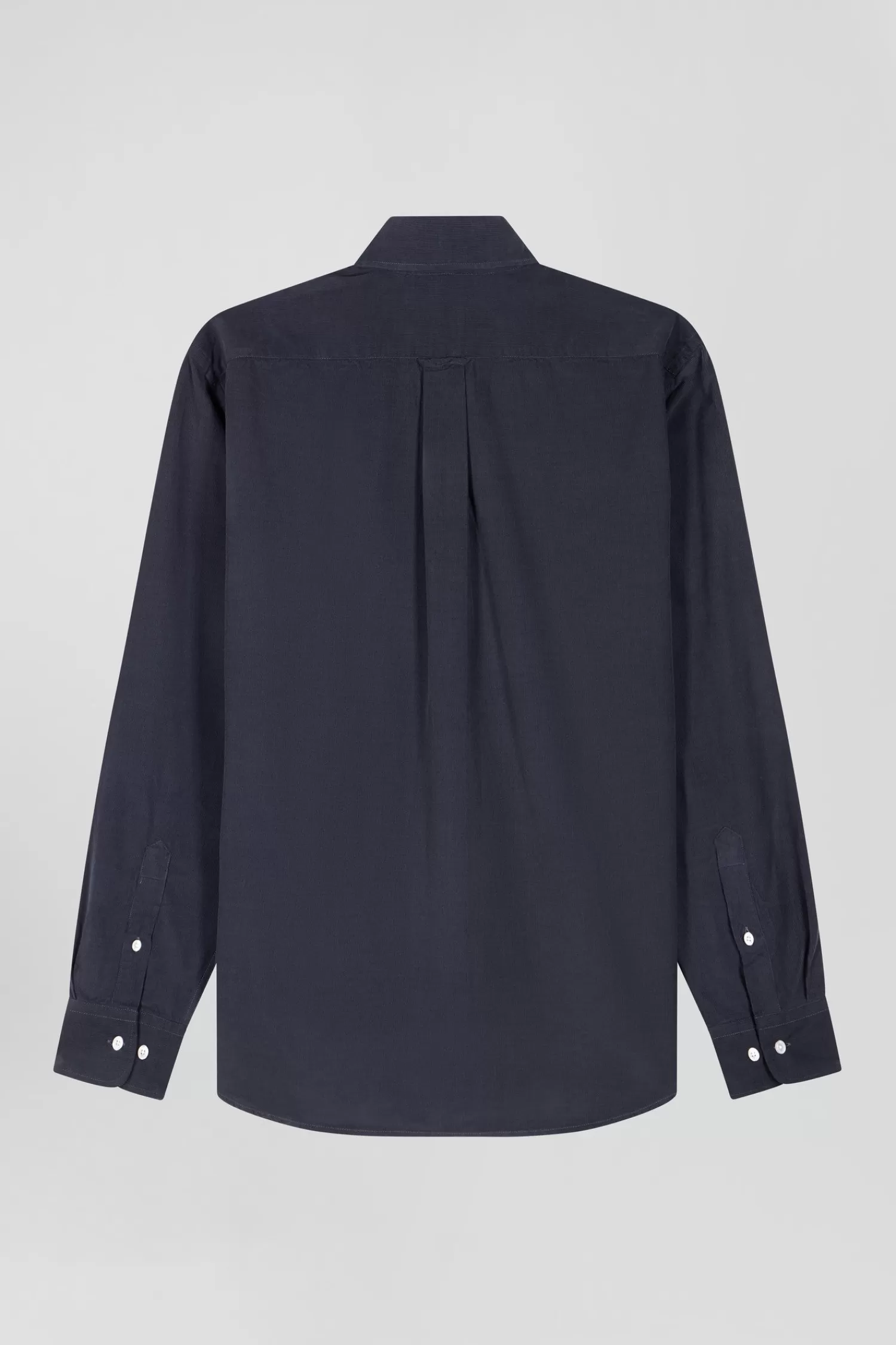 Eden Park Regular plain anthracite grey cotton shirt with button-down collar and chest pocket< Shirts