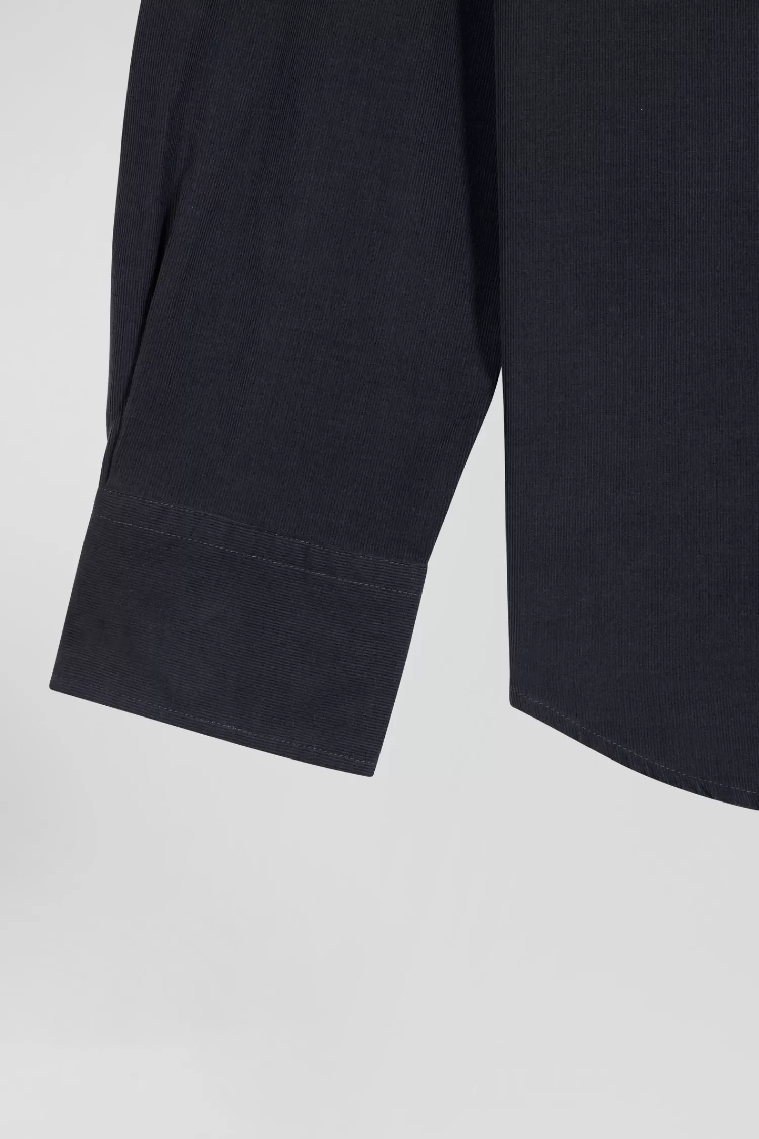 Eden Park Regular plain anthracite grey cotton shirt with button-down collar and chest pocket< Shirts