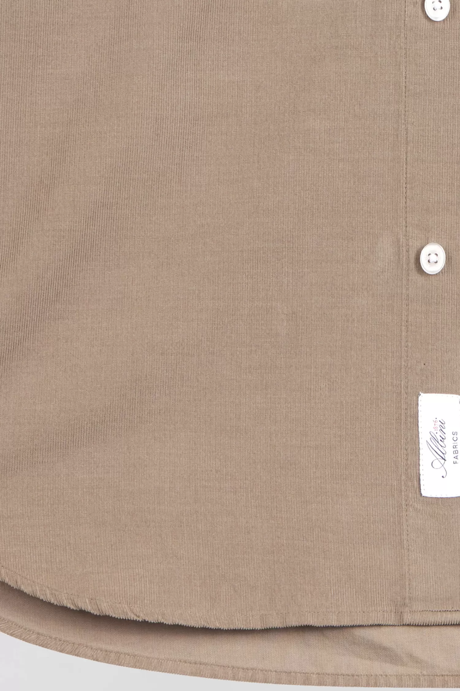 Eden Park Regular plain beige cotton shirt with button-down collar and chest pocket< Shirts