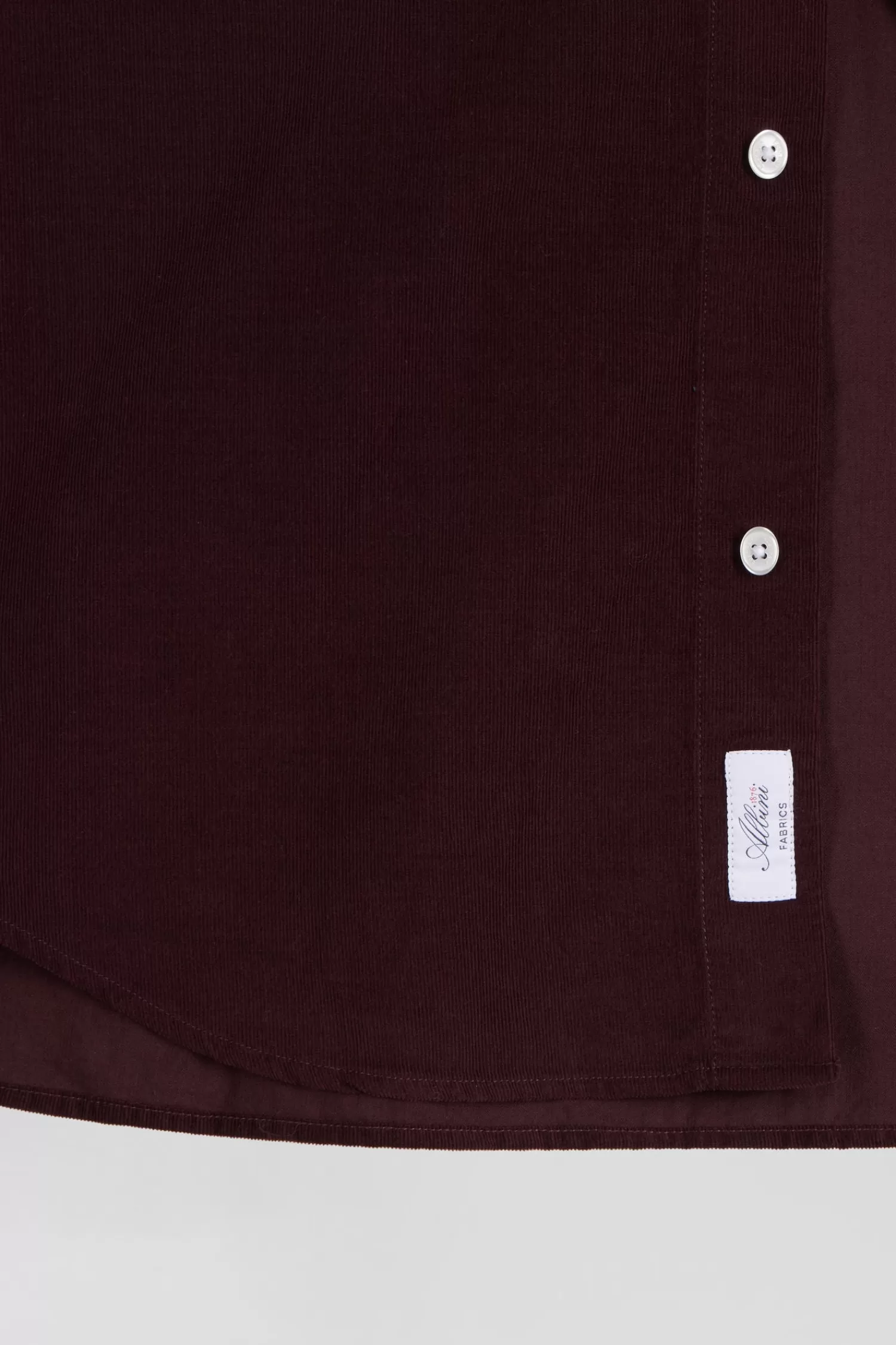 Eden Park Regular plain burgundy cotton shirt with button-down collar and chest pocket< Shirts