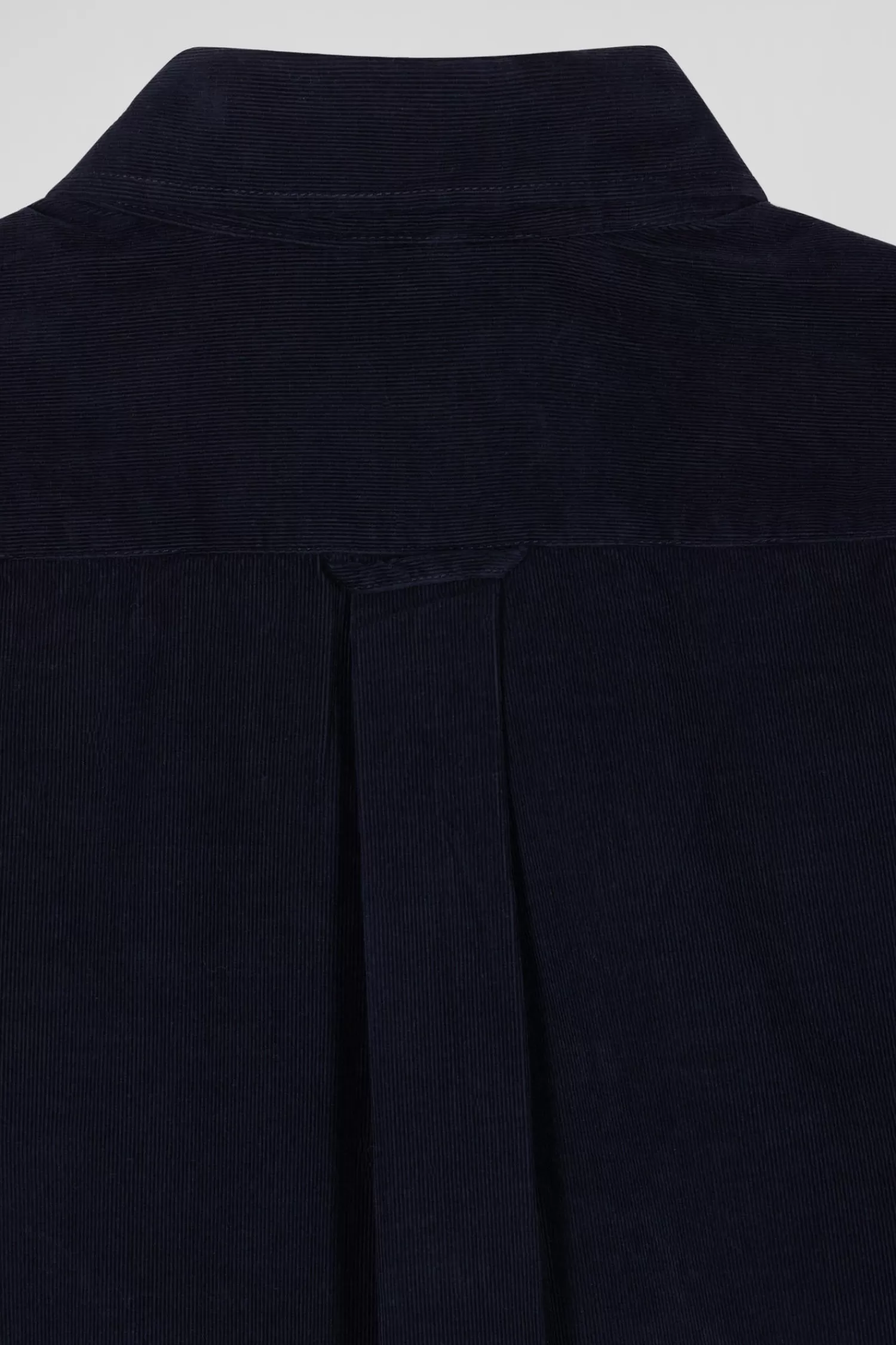 Eden Park Regular plain navy blue cotton shirt with button-down collar and chest pocket< Shirts
