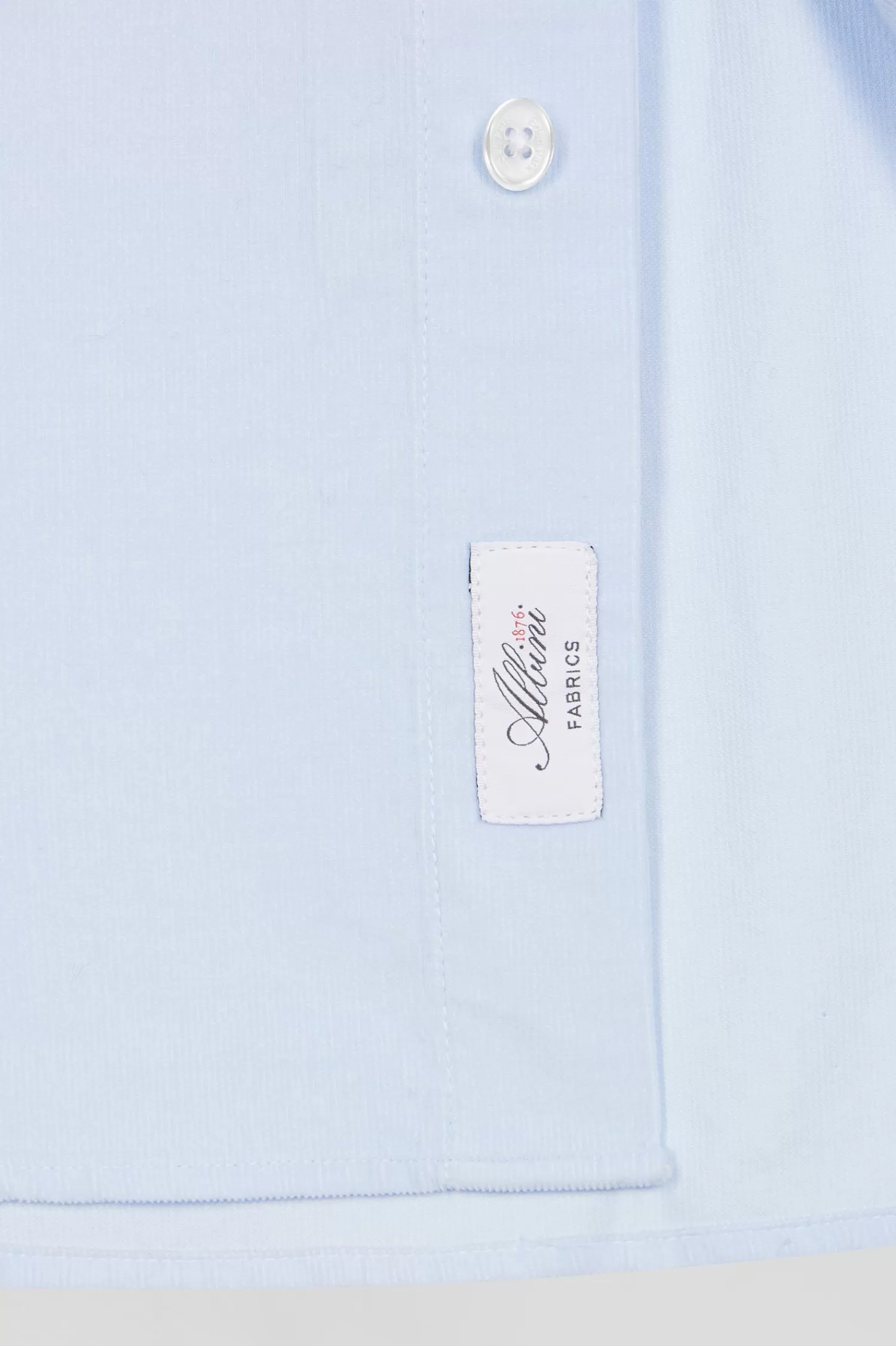 Eden Park Regular plain sky blue cotton shirt with button-down collar and chest pocket< Shirts
