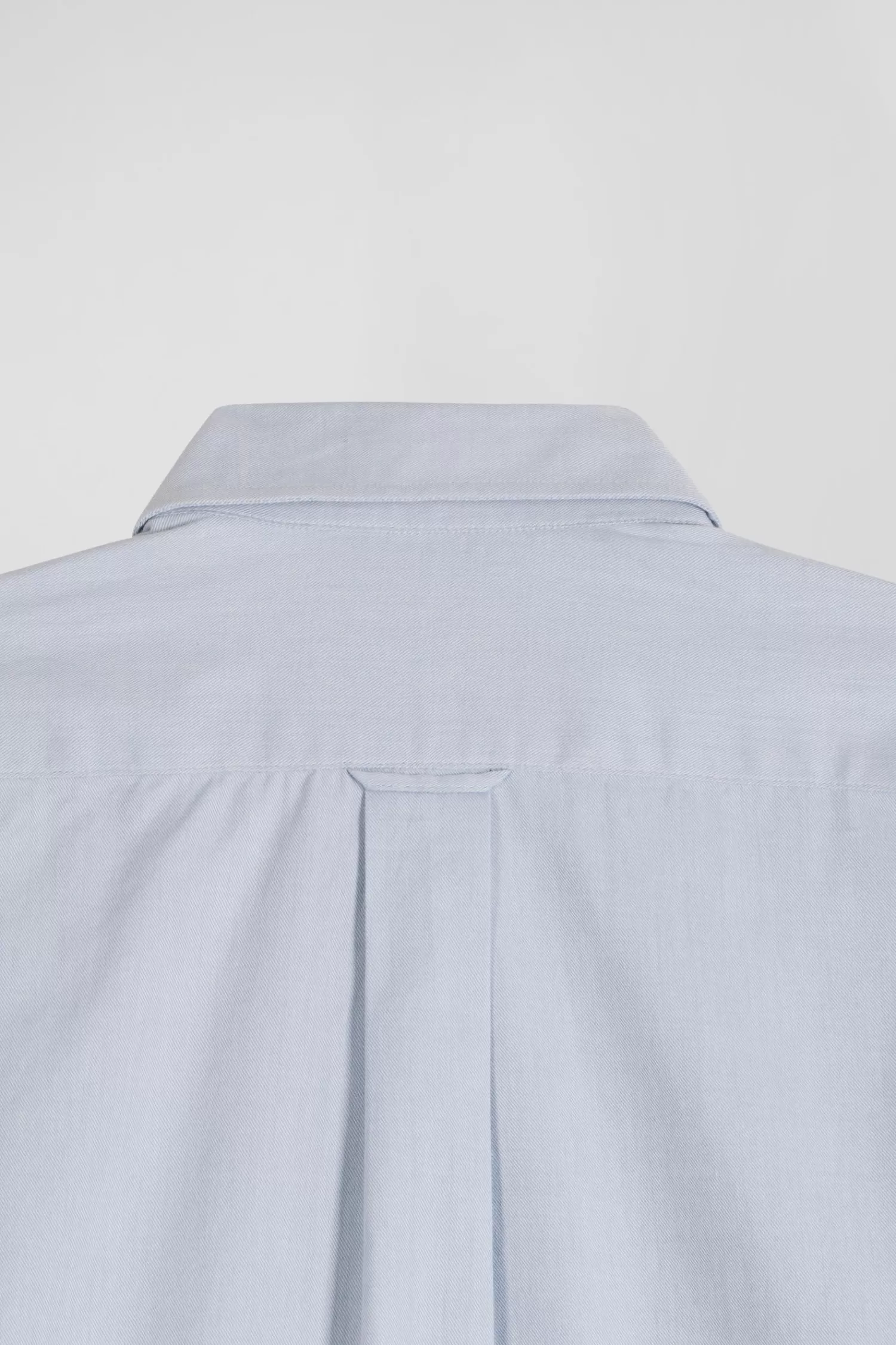Eden Park Regular plain sky blue cotton twill shirt with button-down collar< Shirts