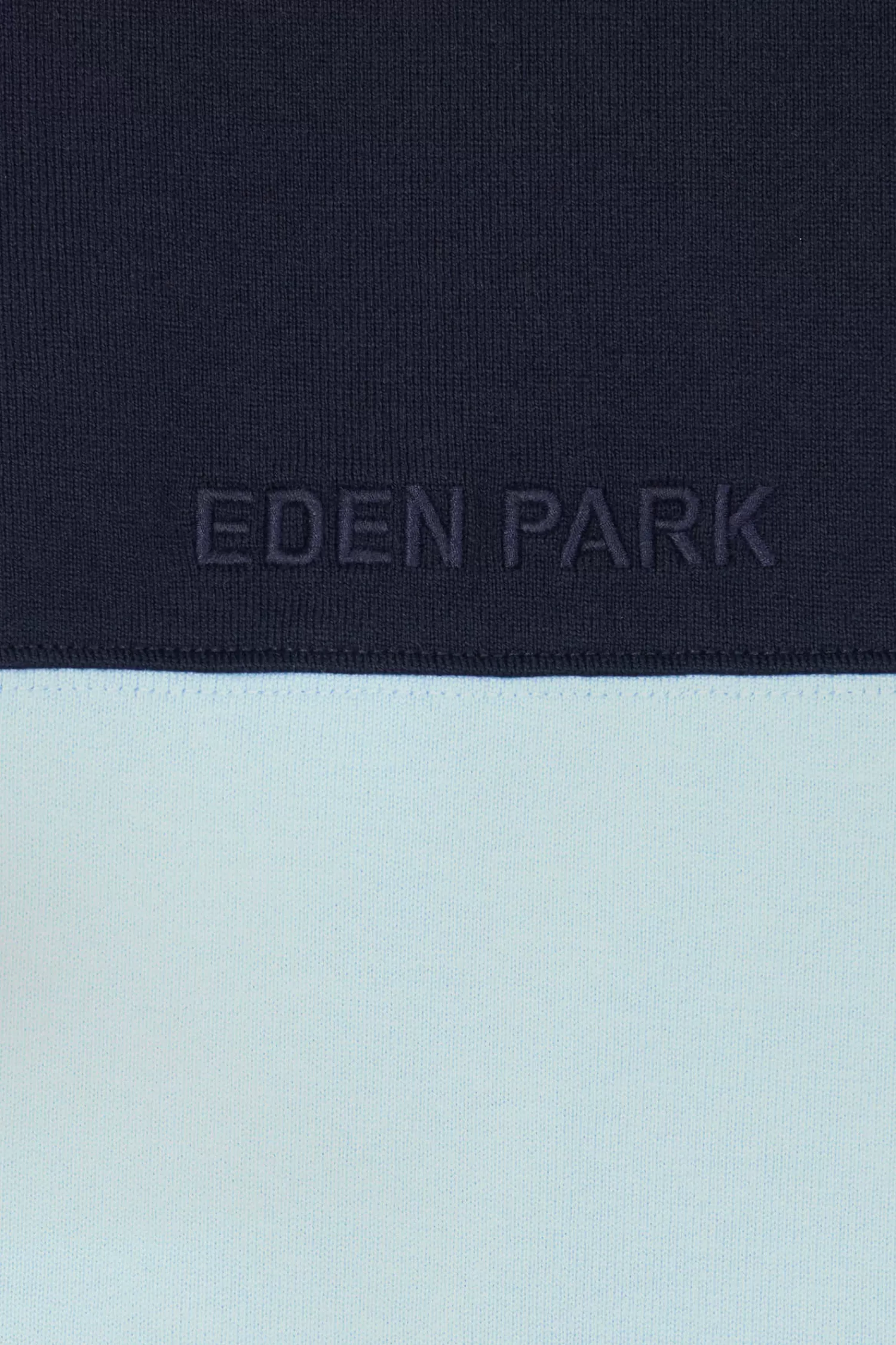 Eden Park Regular sky blue long-sleeved cotton rugby shirt with sleeve N°10 embroidery< Rugby Shirts