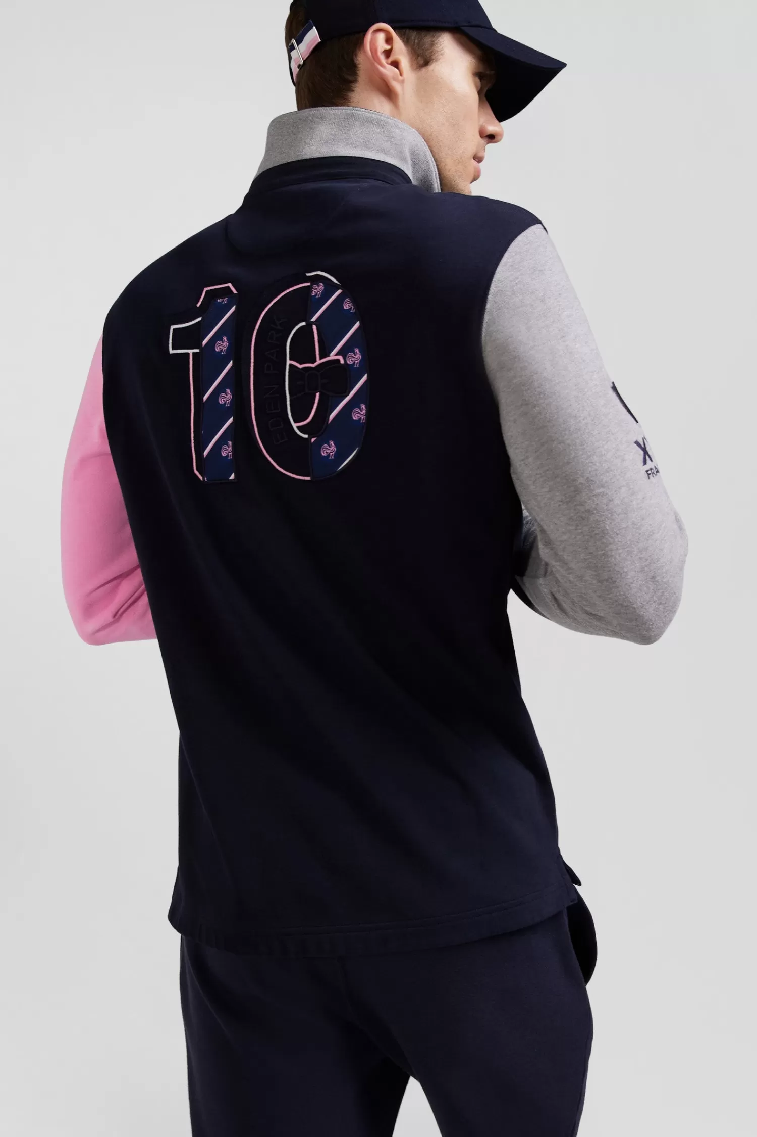 Eden Park Regular tricolor XV de France long-sleeved cotton rugby shirt< Rugby Shirts