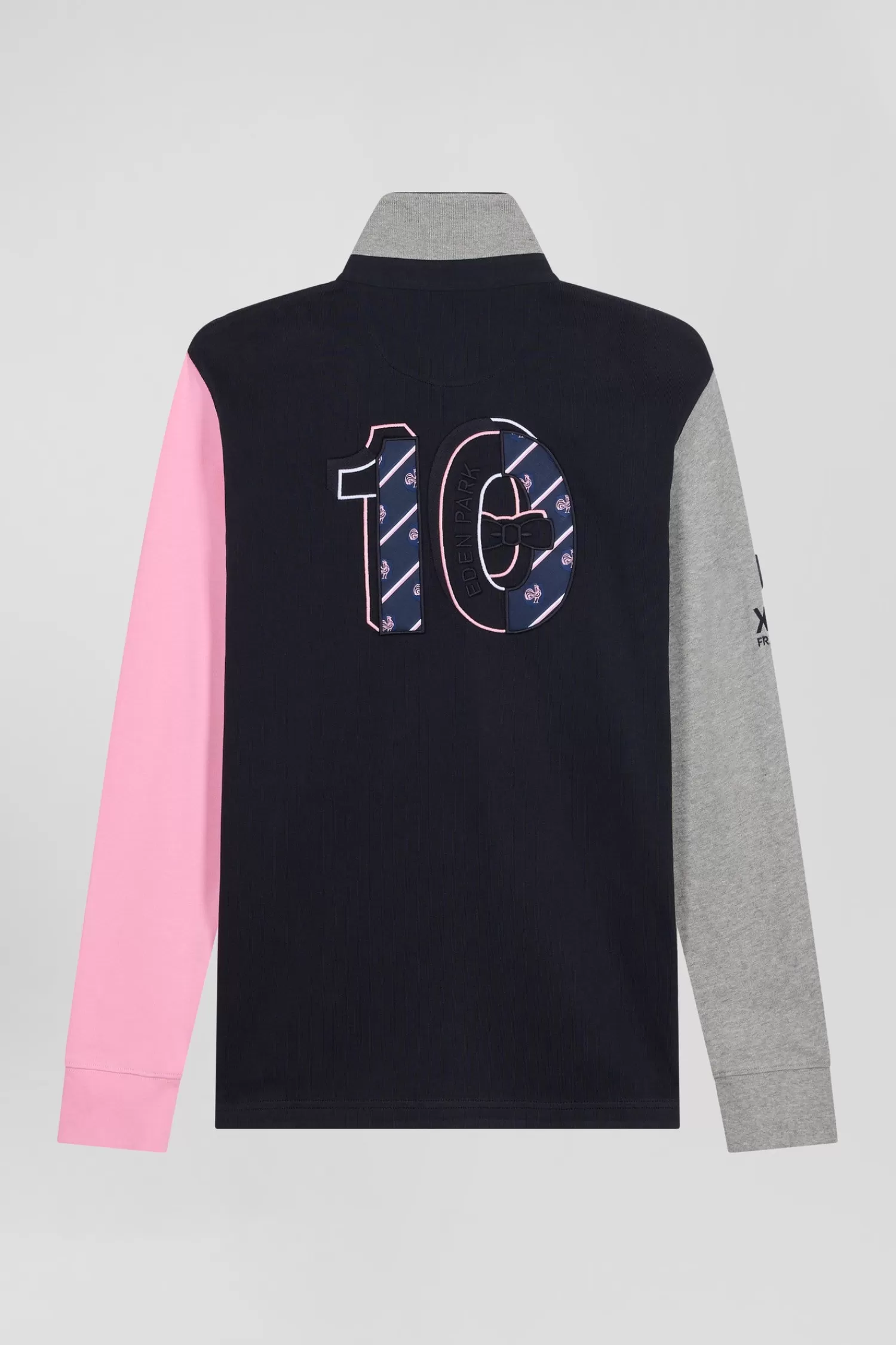 Eden Park Regular tricolor XV de France long-sleeved cotton rugby shirt< Rugby Shirts