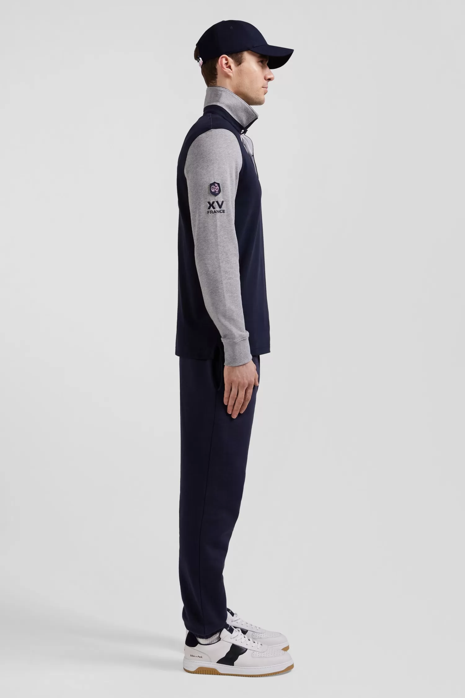 Eden Park Regular tricolor XV de France long-sleeved cotton rugby shirt< Rugby Shirts