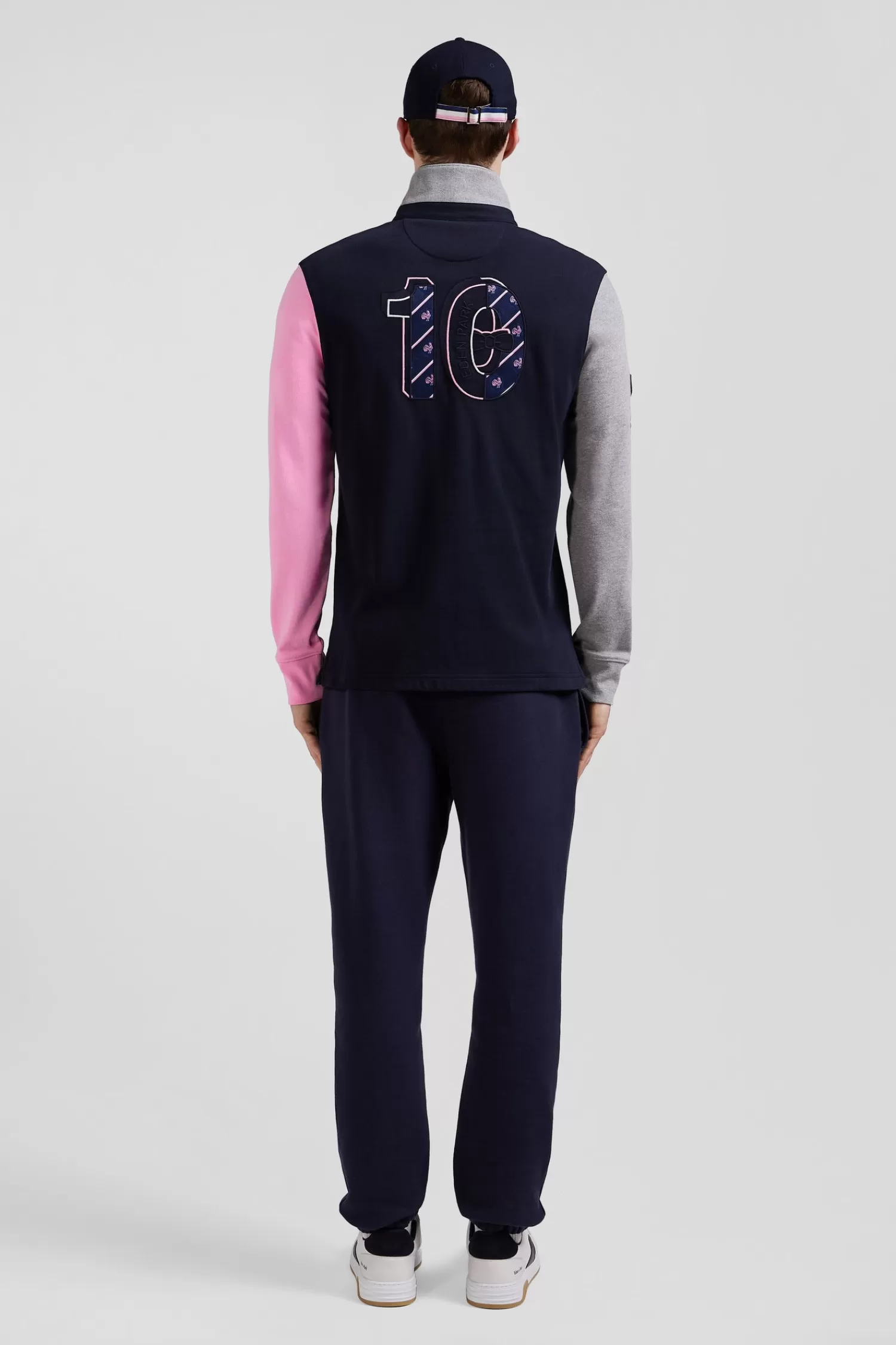 Eden Park Regular tricolor XV de France long-sleeved cotton rugby shirt< Rugby Shirts