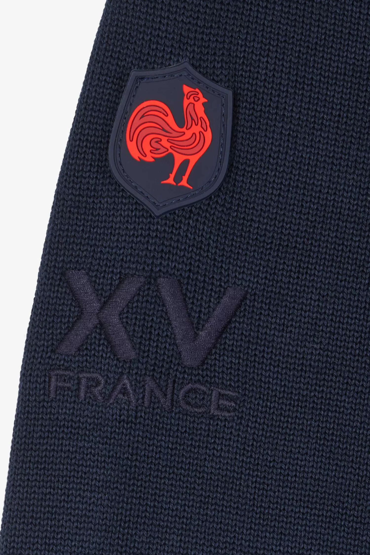 Eden Park Regular XV de France navy blue cotton zipped cardigan with tricolour details< Cardigans