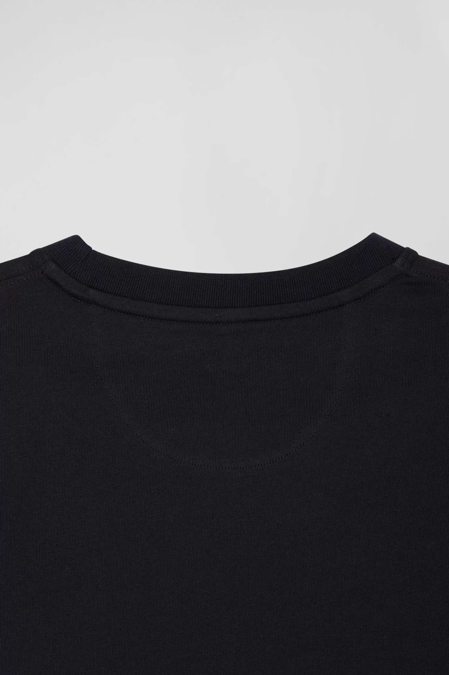 Eden Park Relaxed navy and sky blue bicolor short-sleeved cotton T-shirt with 10 print< T-shirts