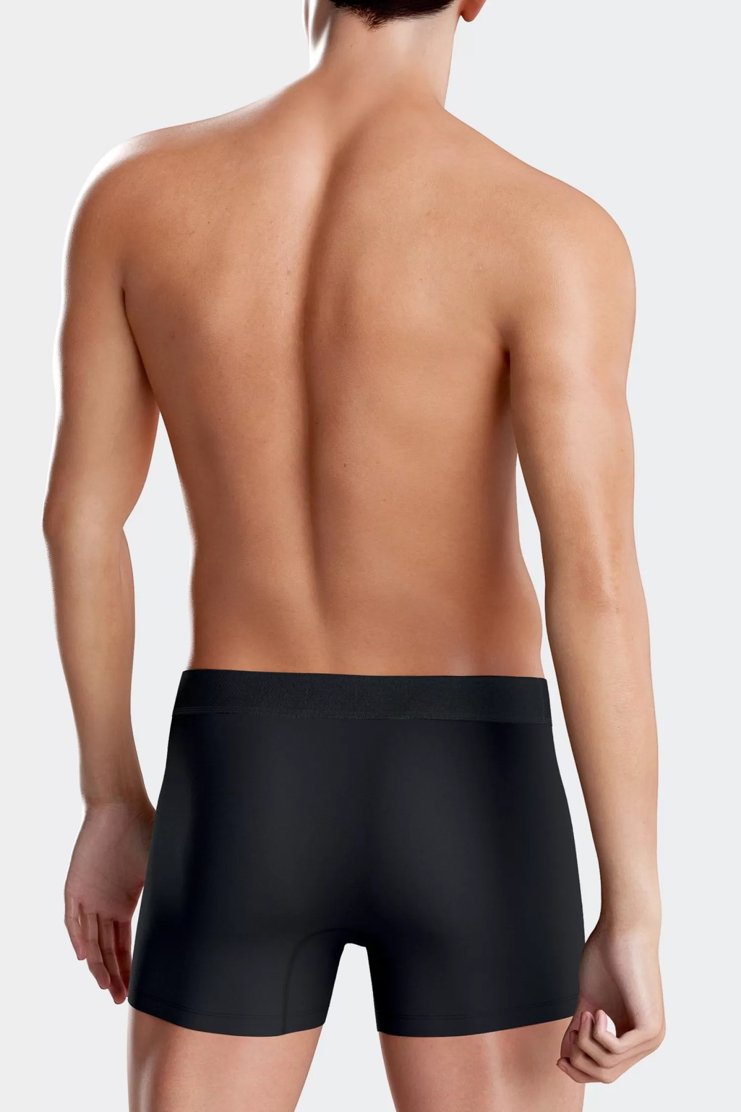 Eden Park Set of 2 anthracite grey striped and solid stretch cotton boxers< Underwear