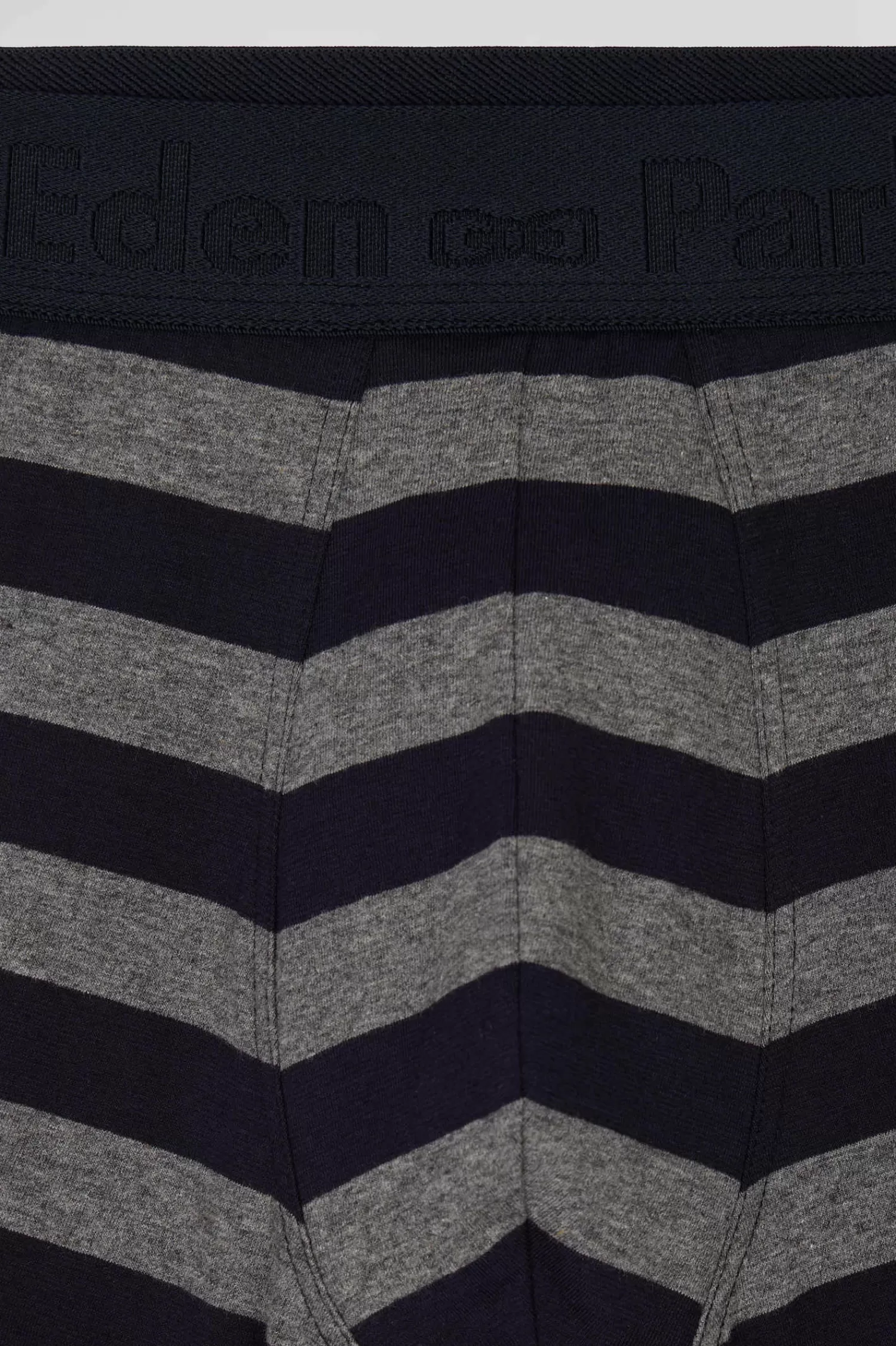 Eden Park Set of 2 anthracite grey striped and solid stretch cotton boxers< Underwear