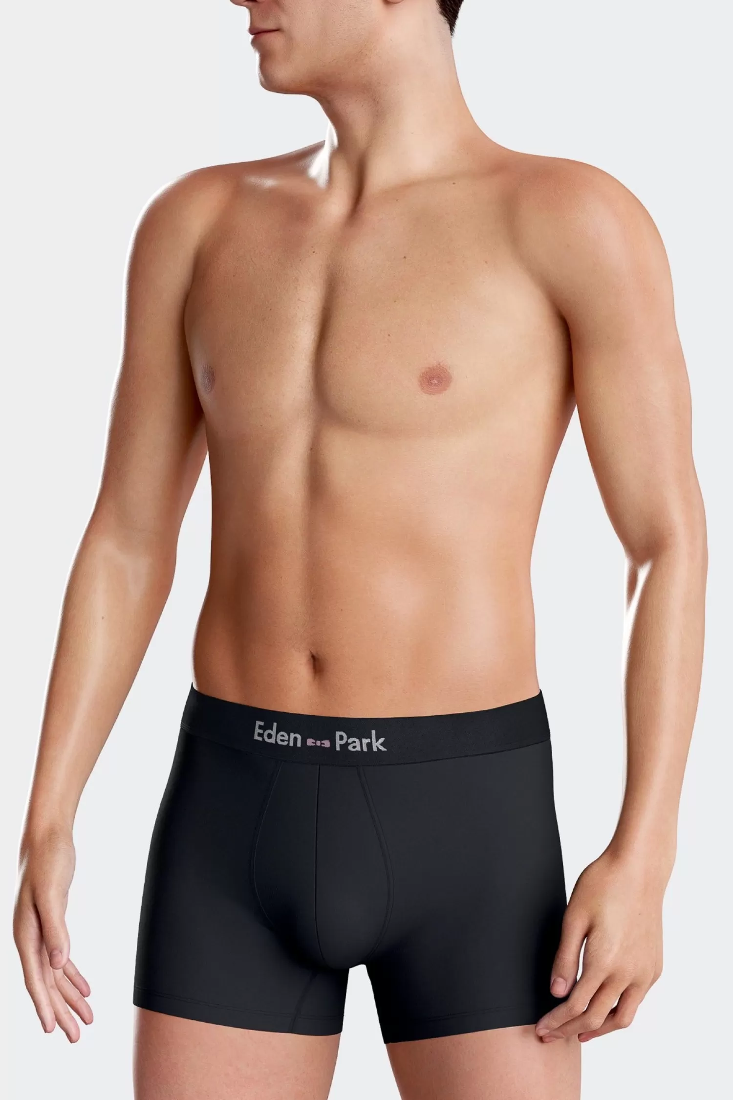 Eden Park Set of 2 brown stretch cotton boxers with graphic micro patterns< Underwear