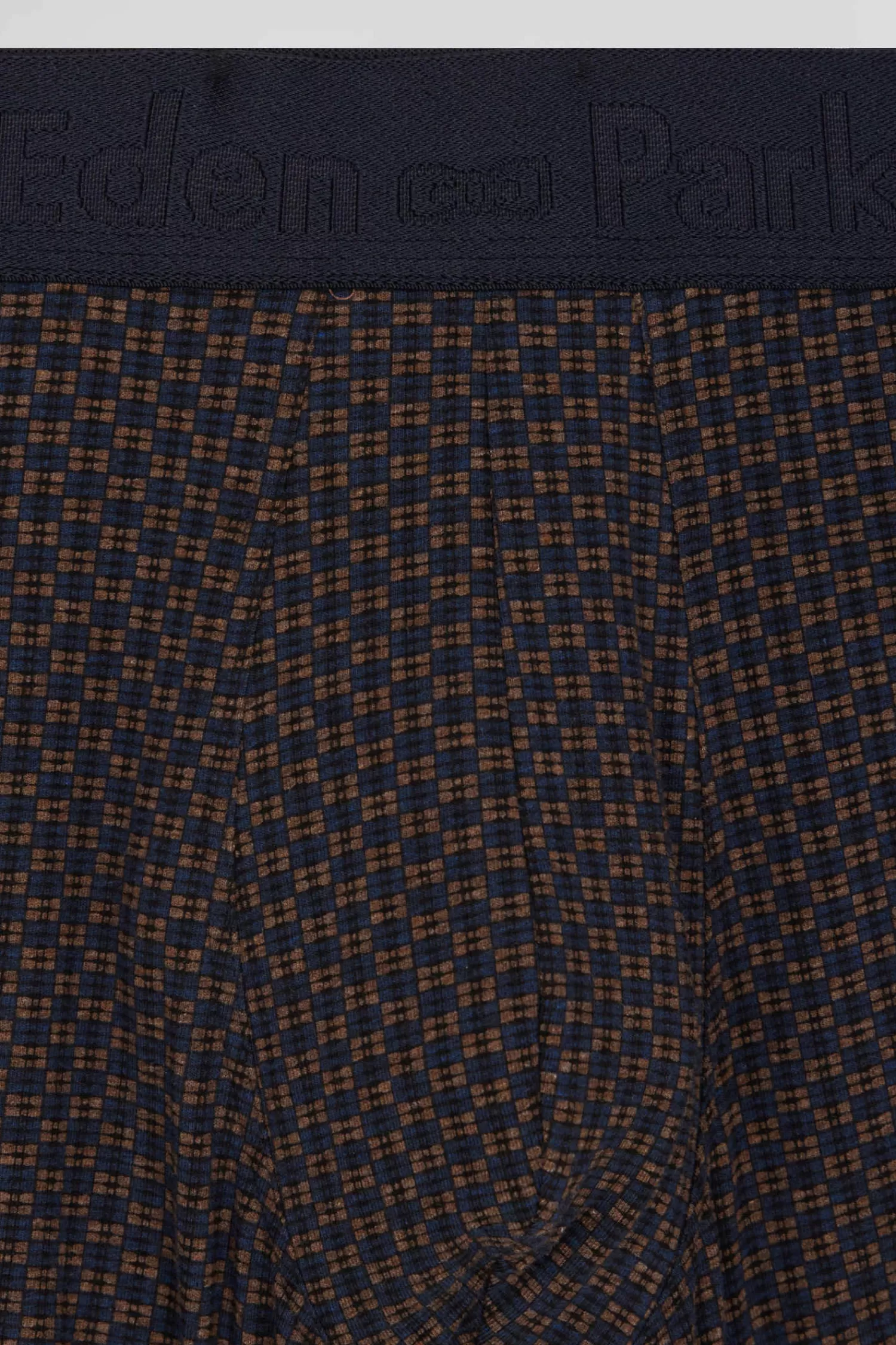 Eden Park Set of 2 brown stretch cotton boxers with graphic micro patterns< Underwear