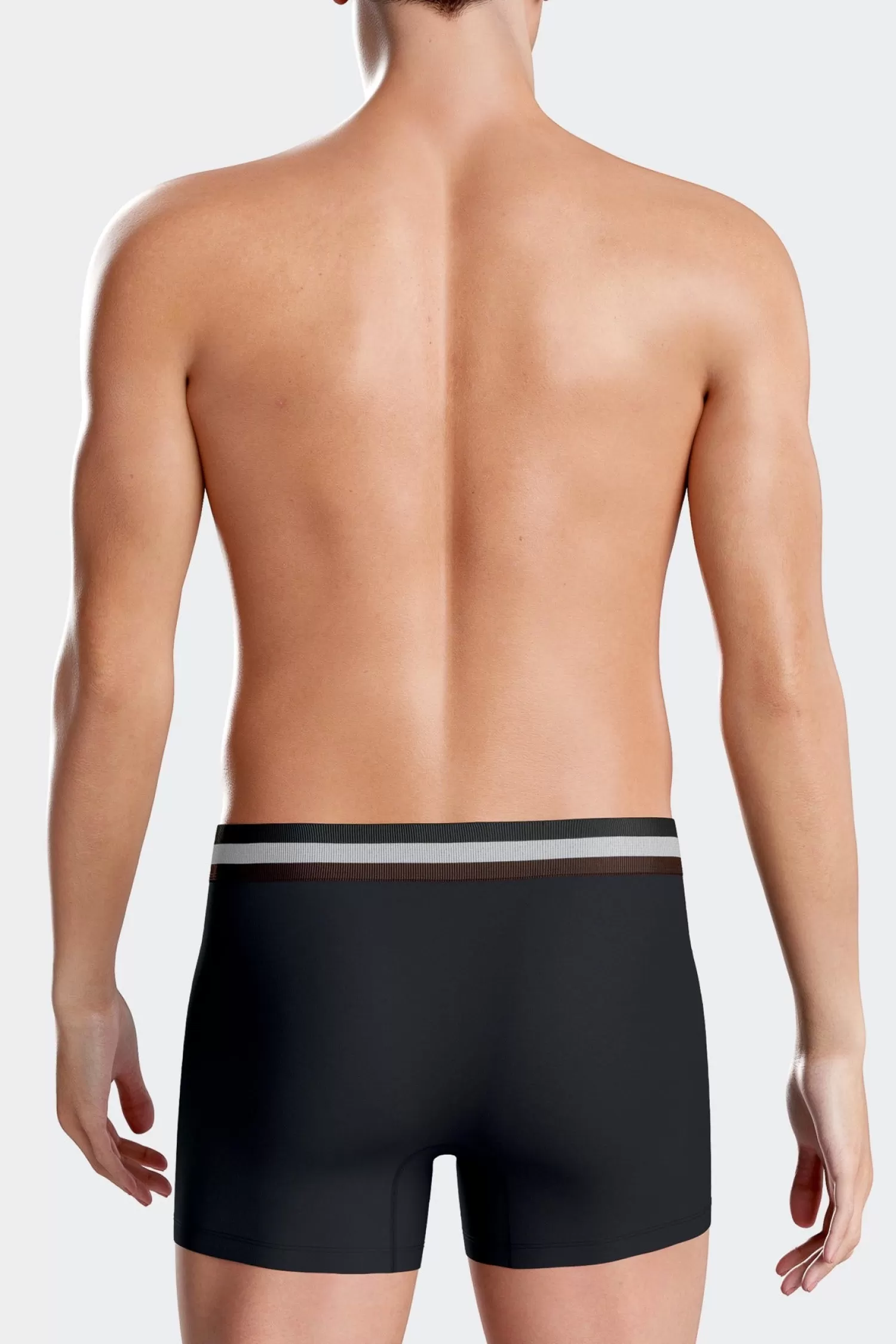 Eden Park Set of 2 burgundy stretch cotton boxers with tricolor waistband< Underwear
