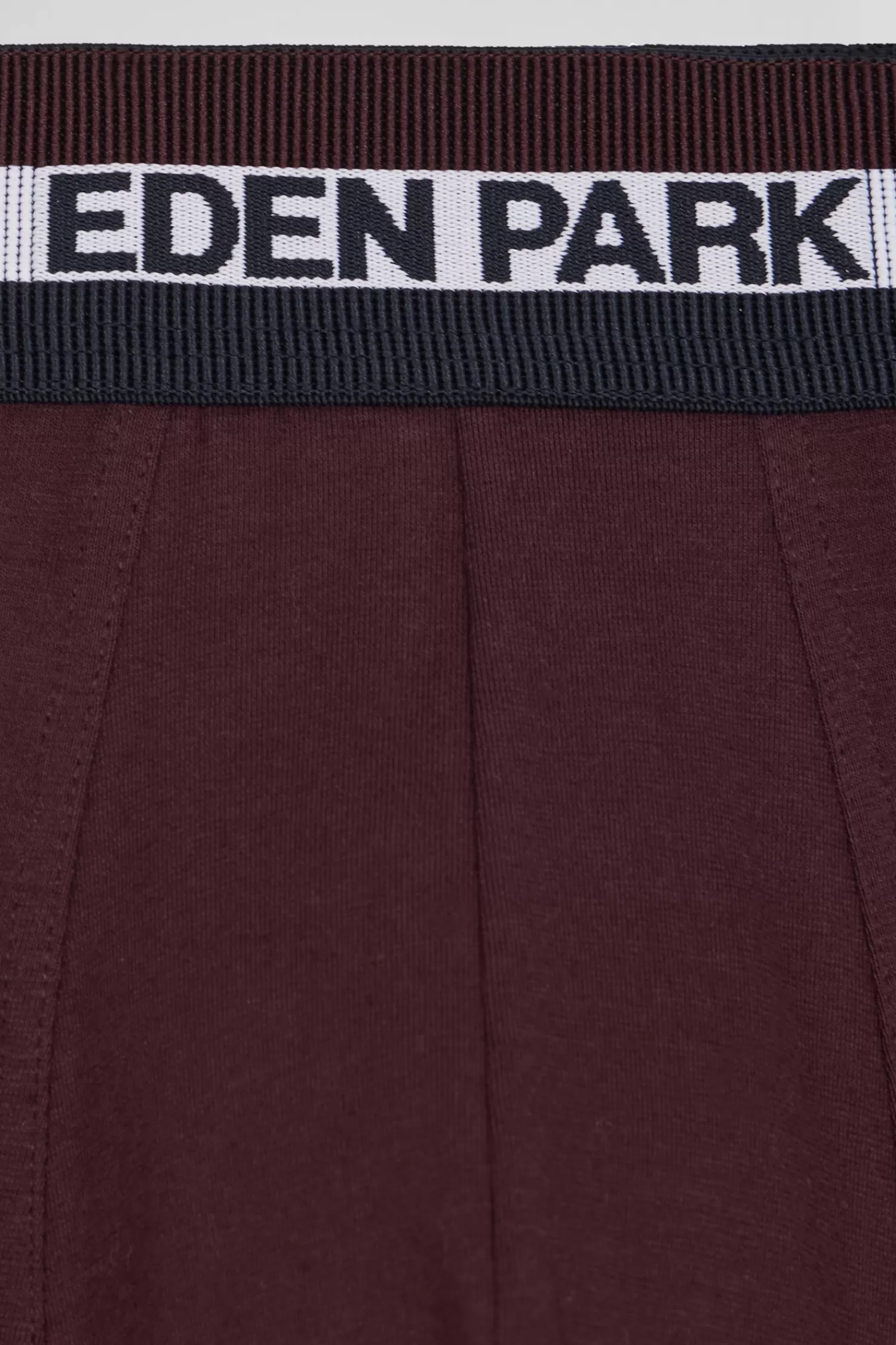 Eden Park Set of 2 burgundy stretch cotton boxers with tricolor waistband< Underwear
