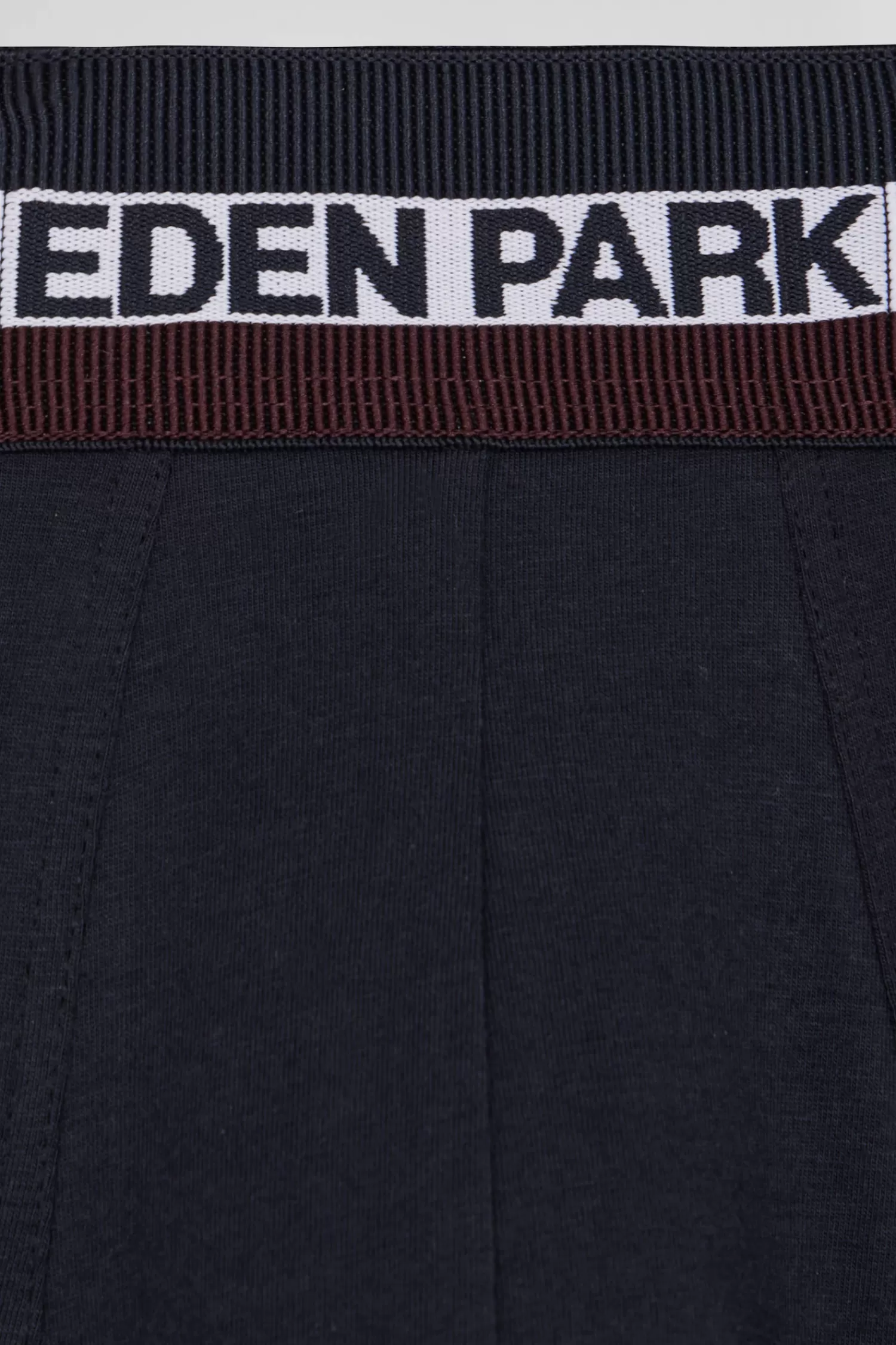 Eden Park Set of 2 burgundy stretch cotton boxers with tricolor waistband< Underwear