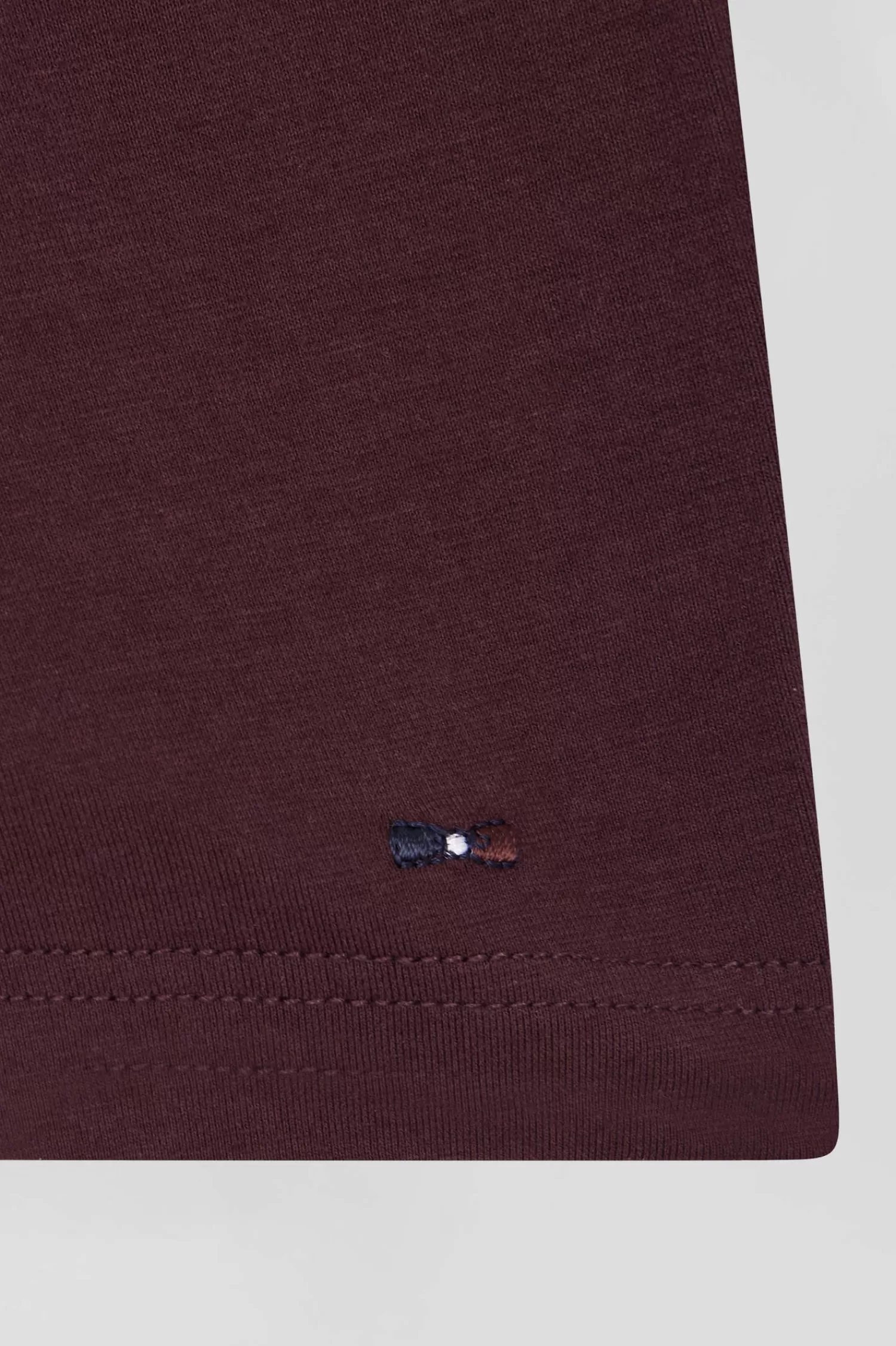 Eden Park Set of 2 burgundy stretch cotton boxers with tricolor waistband< Underwear