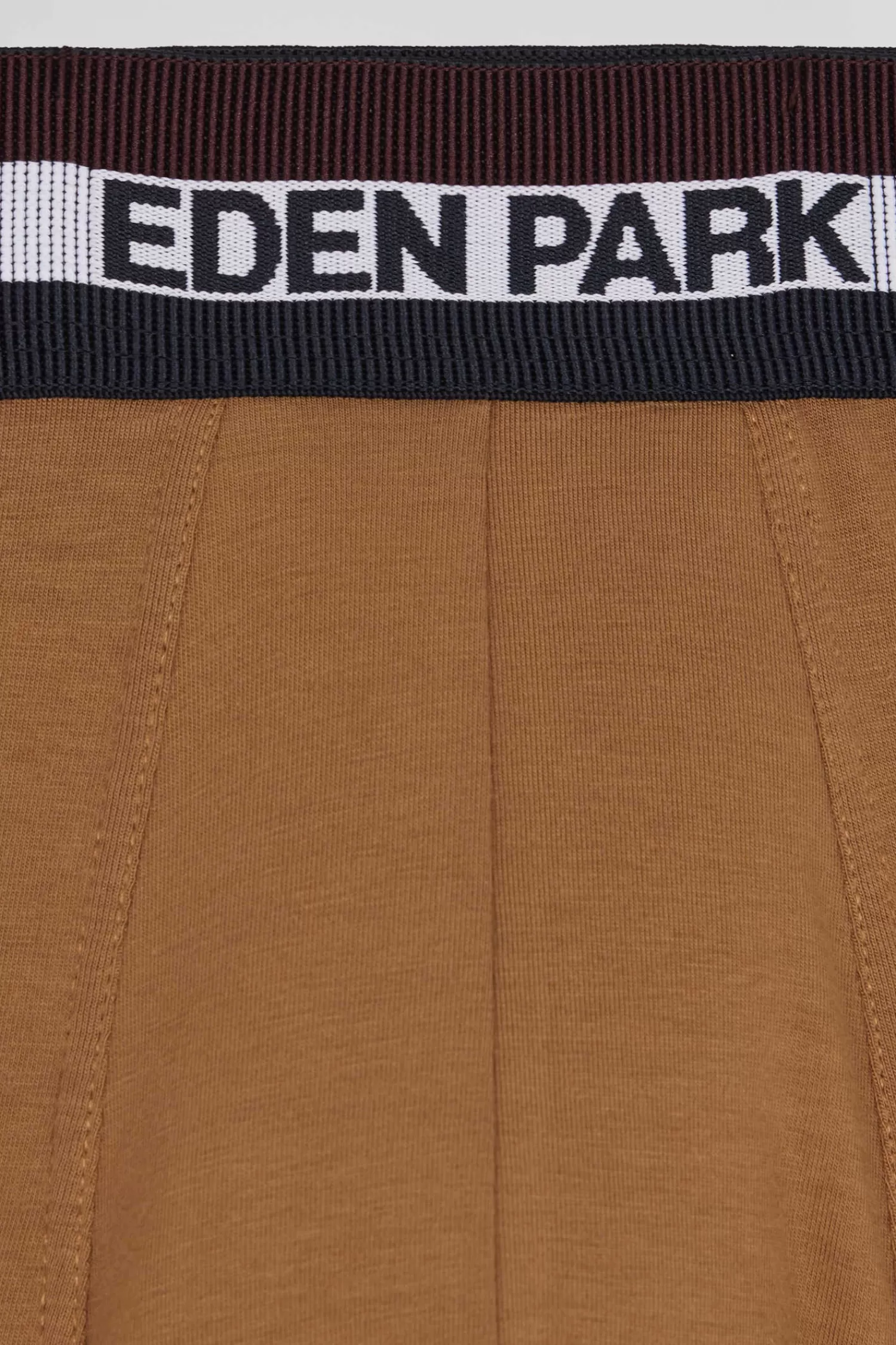 Eden Park Set of 2 camel stretch cotton boxers with tricolor waistband< Underwear