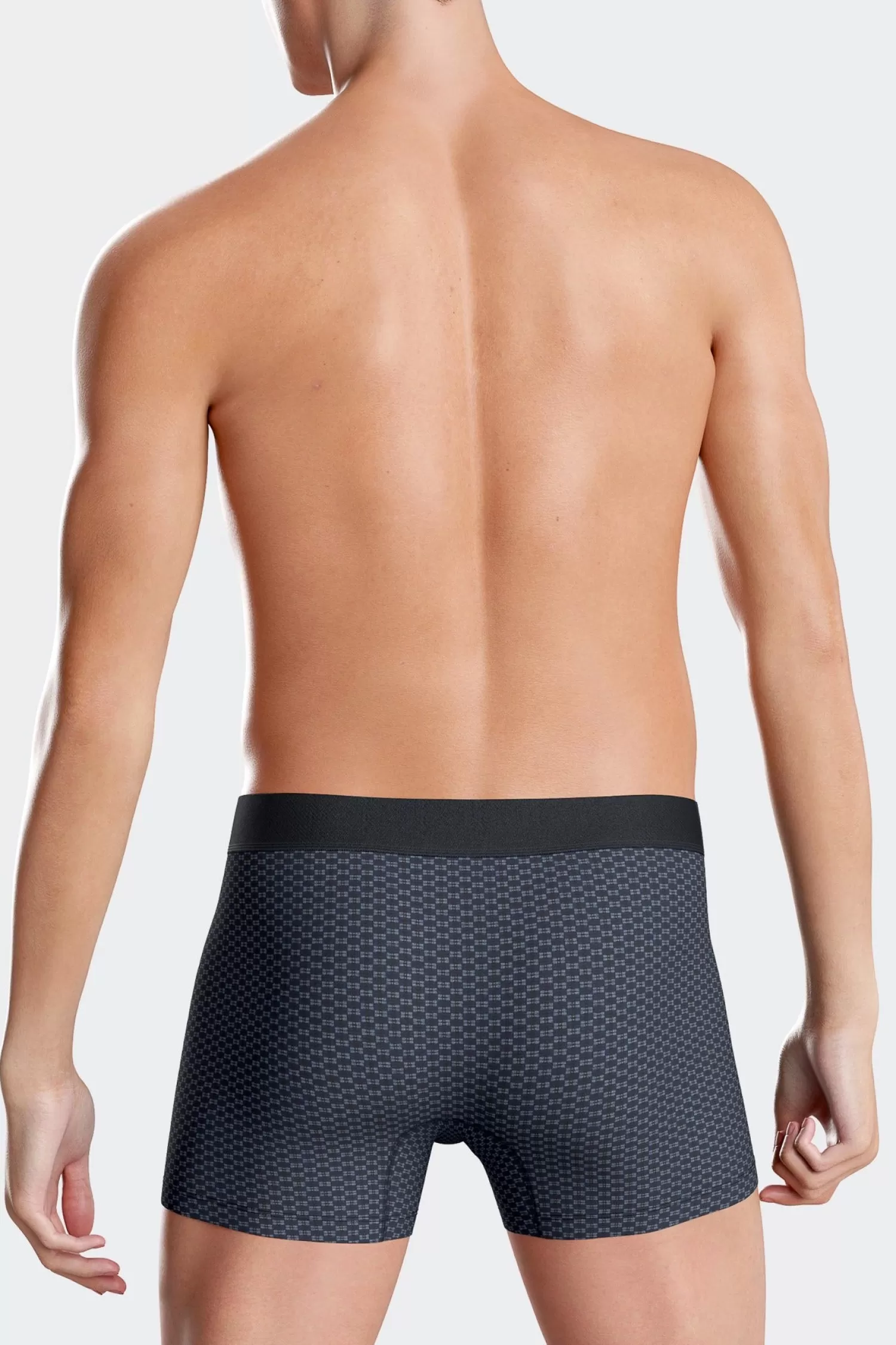 Eden Park Set of 2 dark blue stretch cotton boxers with graphic micro patterns< Underwear