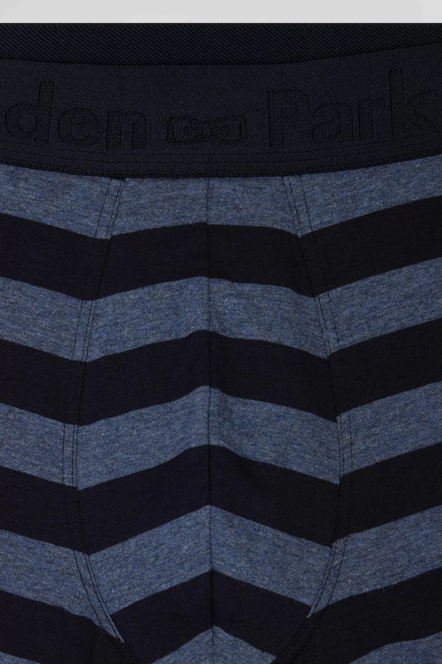 Eden Park Set of 2 dark blue striped and solid stretch cotton boxers< Underwear