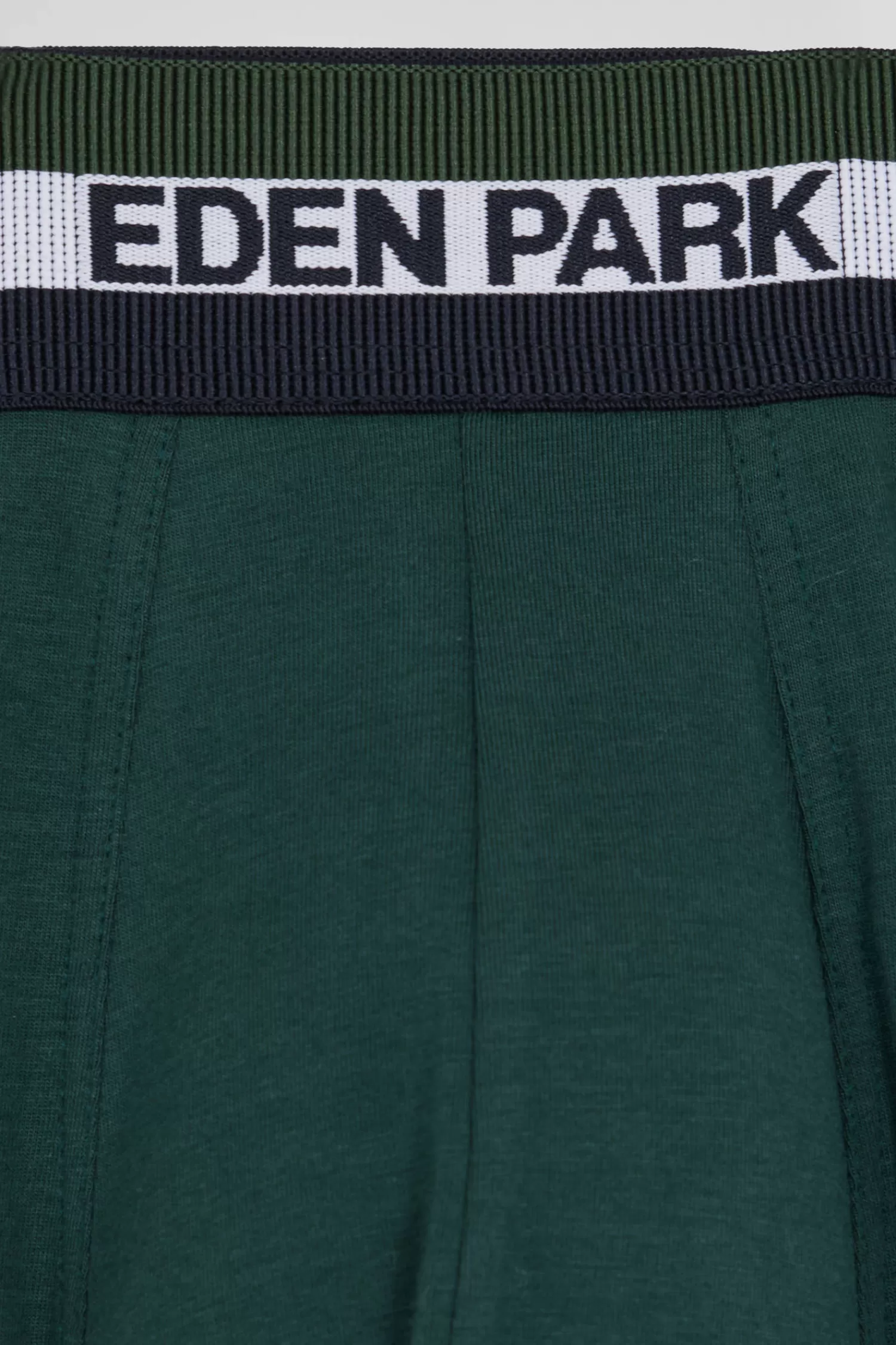 Eden Park Set of 2 green stretch cotton boxers with tricolor waistband< Underwear