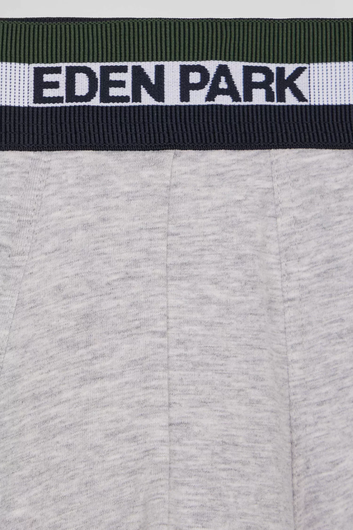 Eden Park Set of 2 grey stretch cotton boxers with tricolor waistband< Underwear