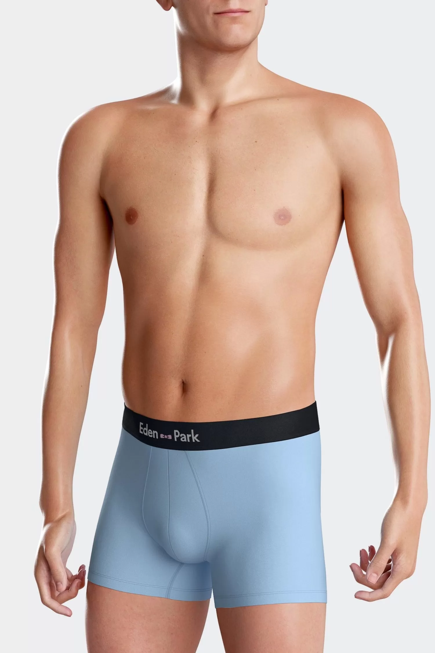 Eden Park Set of 2 navy blue and sky blue stretch cotton boxers< Underwear