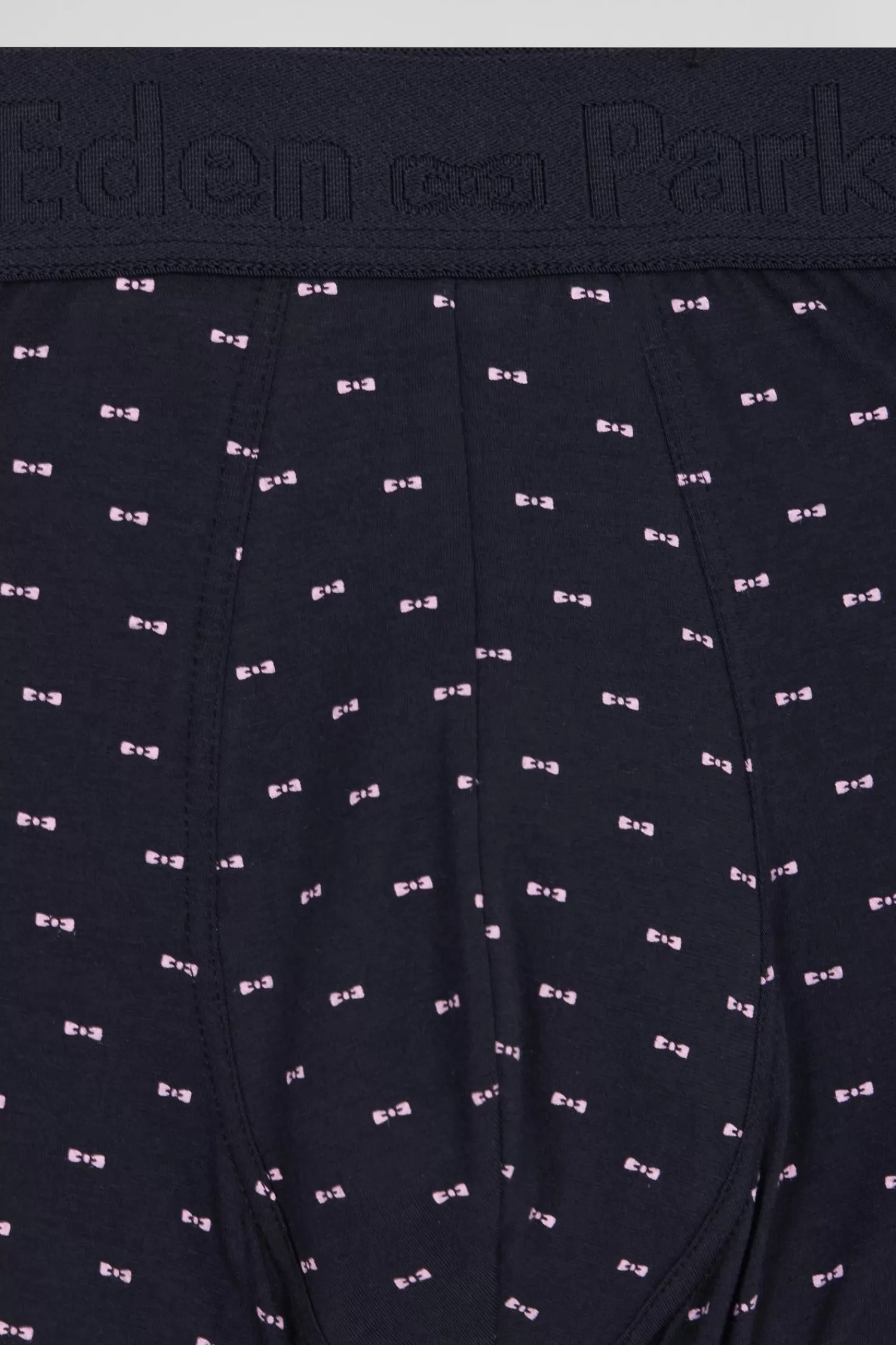 Eden Park Set of 2 navy blue solid and micro pattern stretch cotton boxers< Underwear