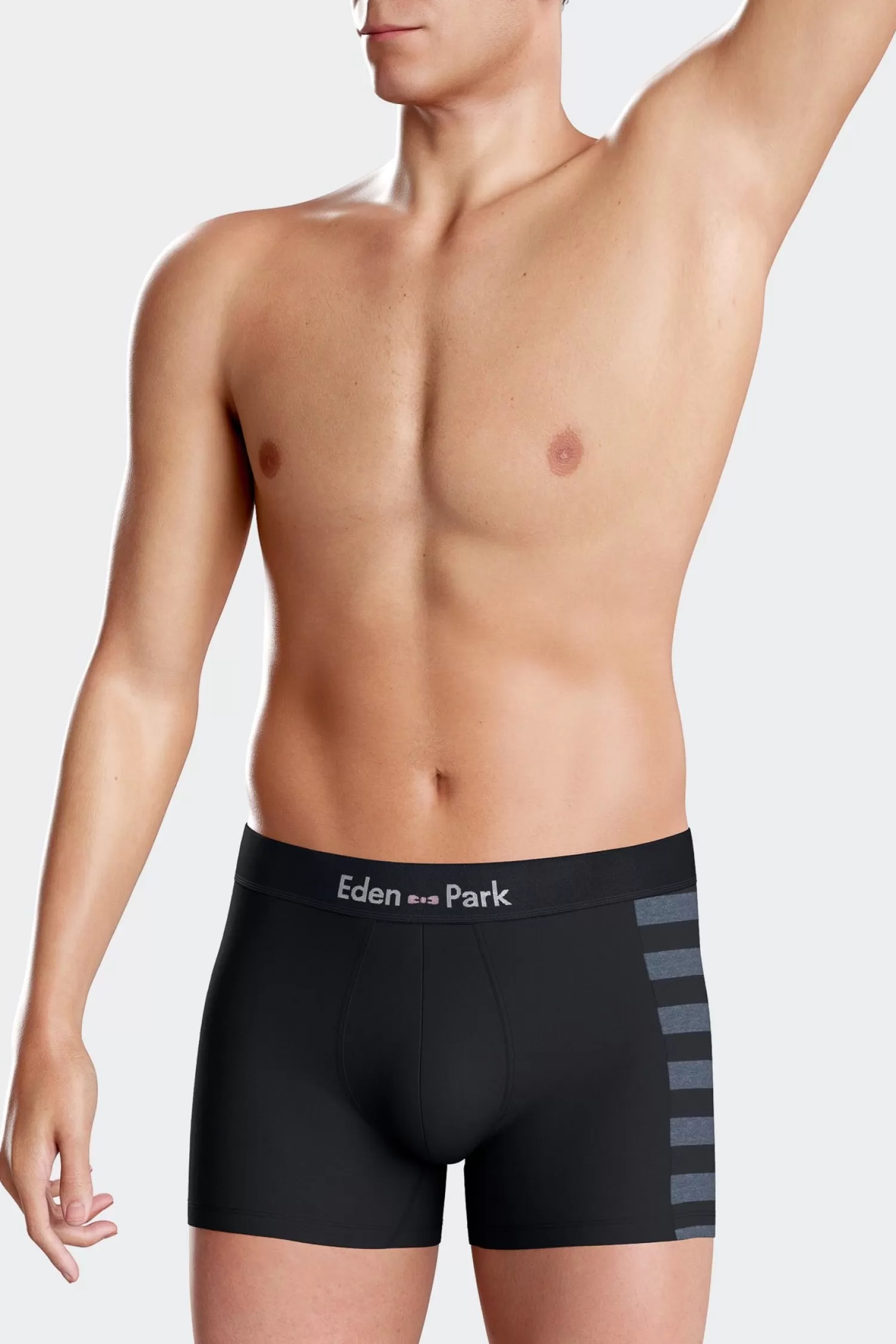 Eden Park Set of 2 navy blue stretch cotton boxers with blue stripes< Underwear
