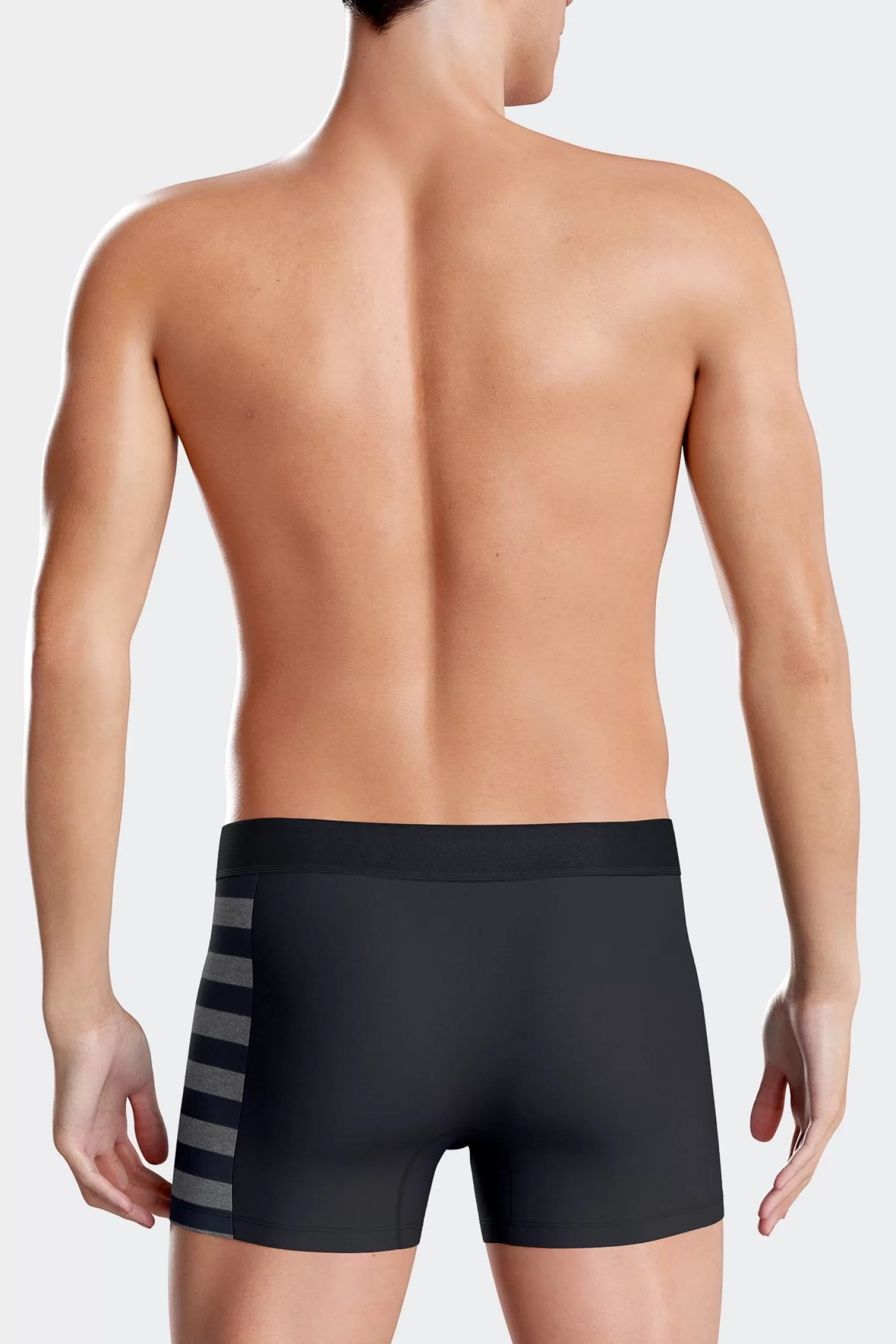 Eden Park Set of 2 navy blue stretch cotton boxers with grey stripes< Underwear